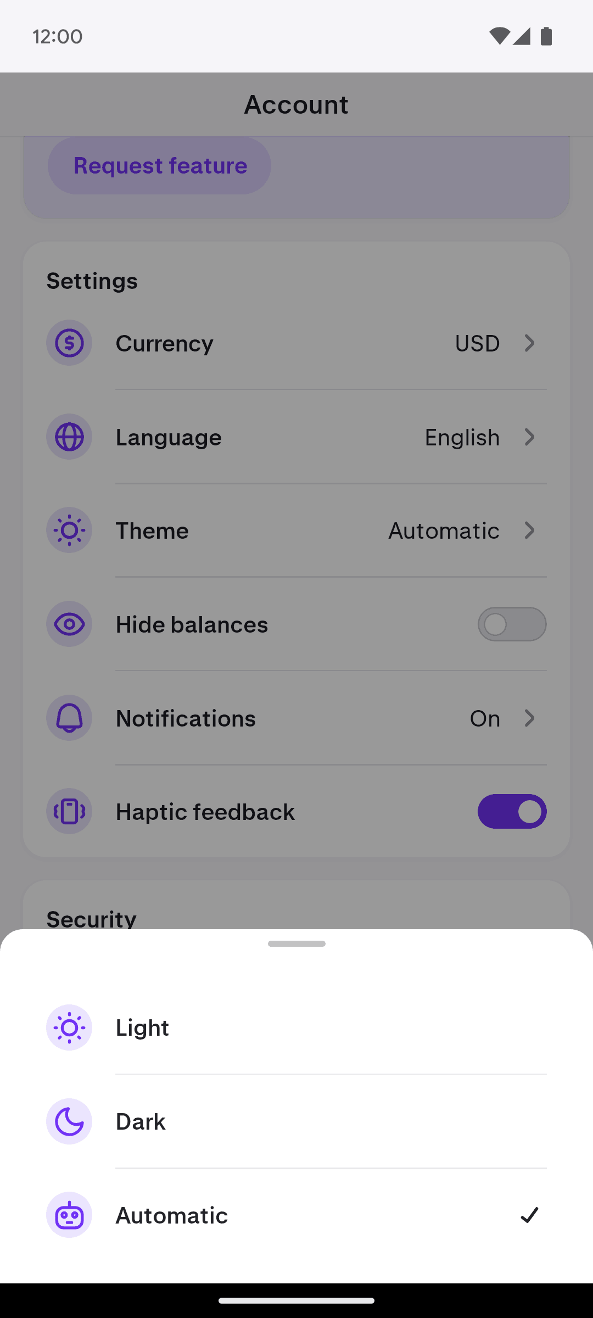 Kraken Android Finance interface screenshot 15