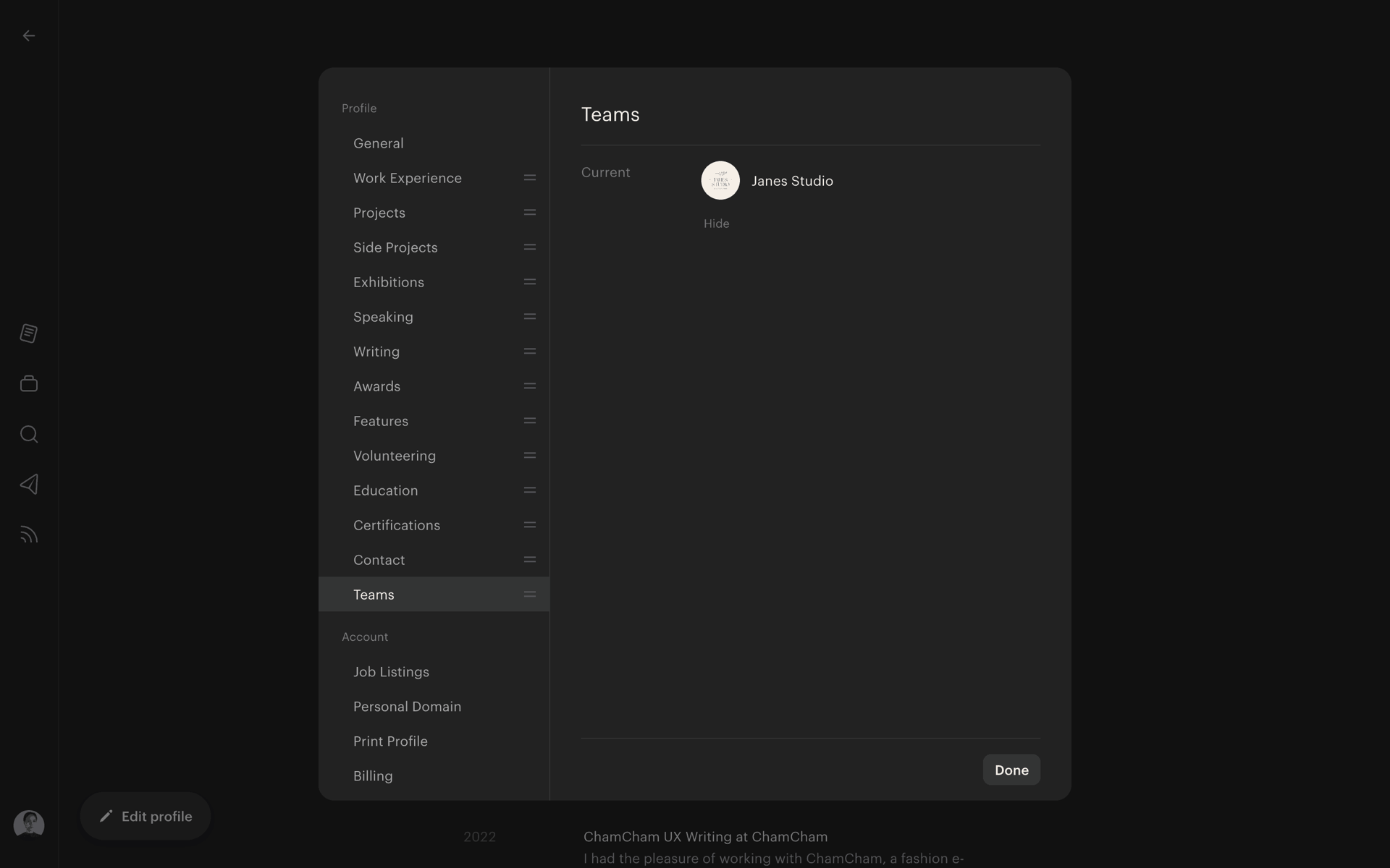 Read.cv Web Social Networking interface screenshot 21