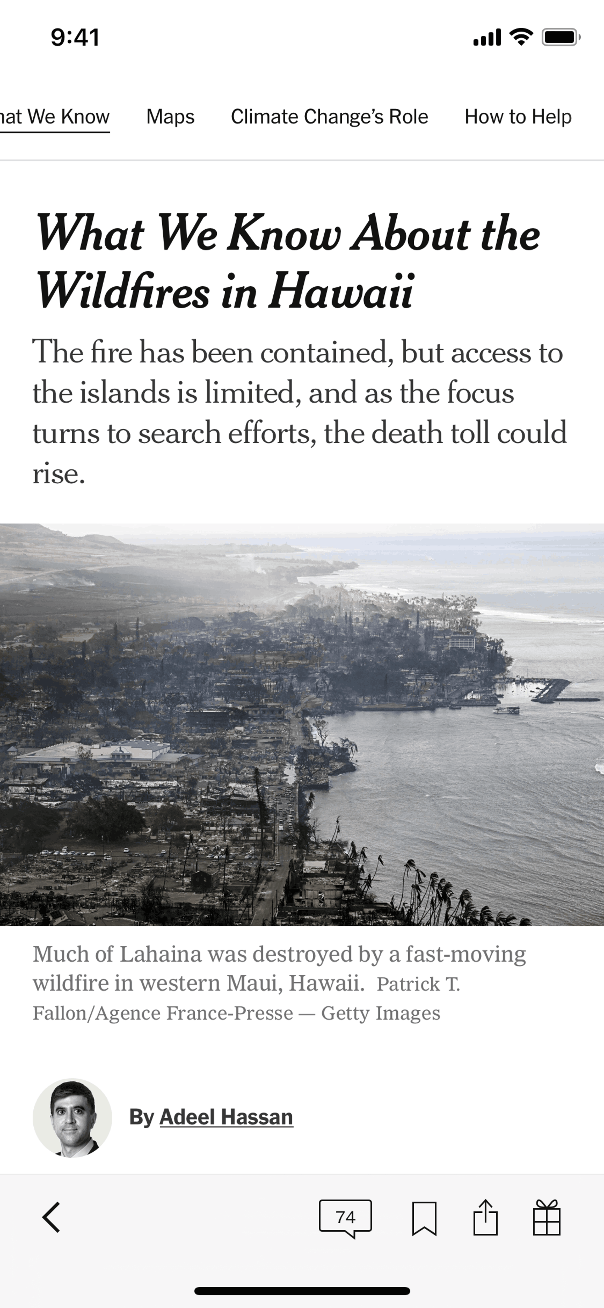 The New York Times iOS News interface screenshot 24