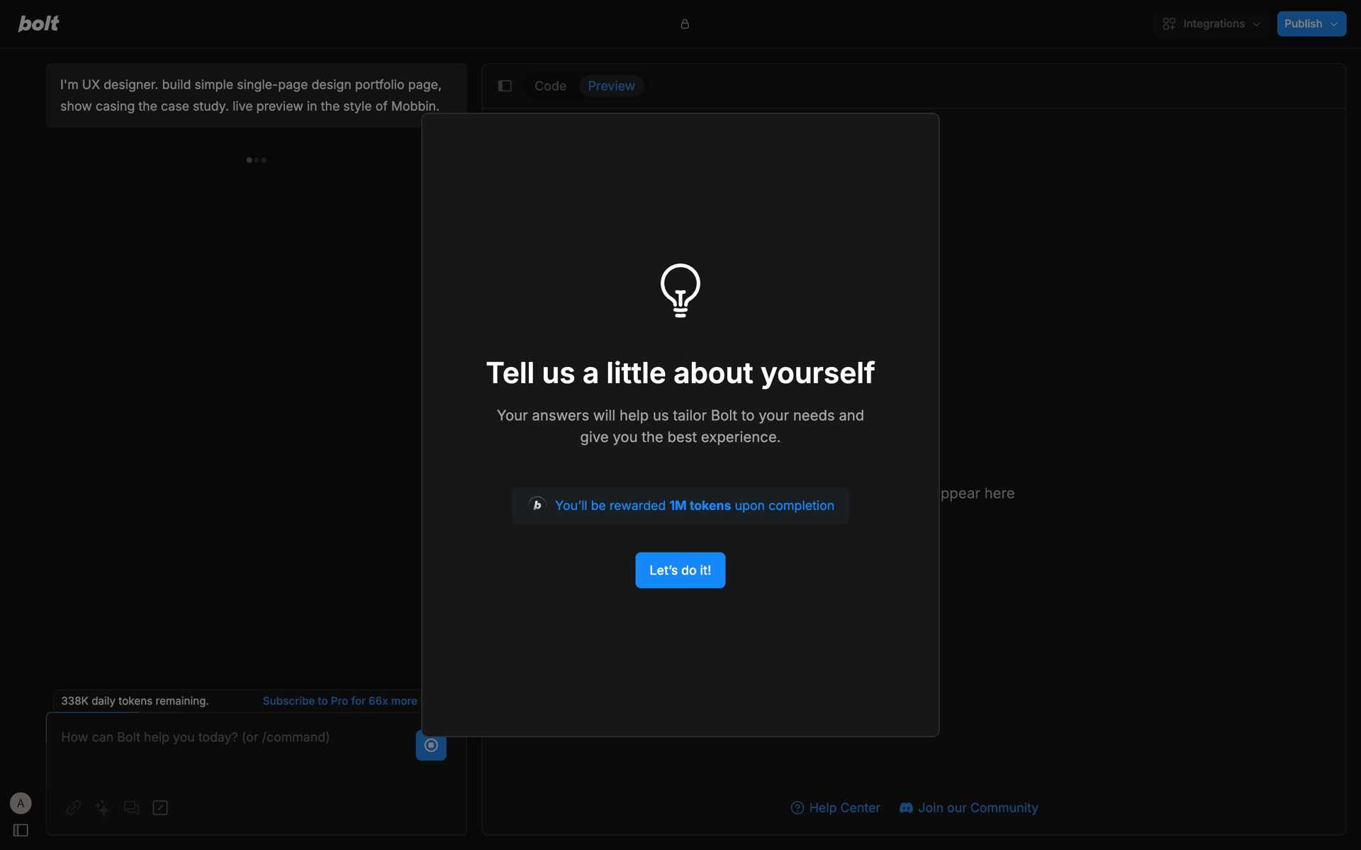 Bolt.new Web Developer Tools interface screenshot 9