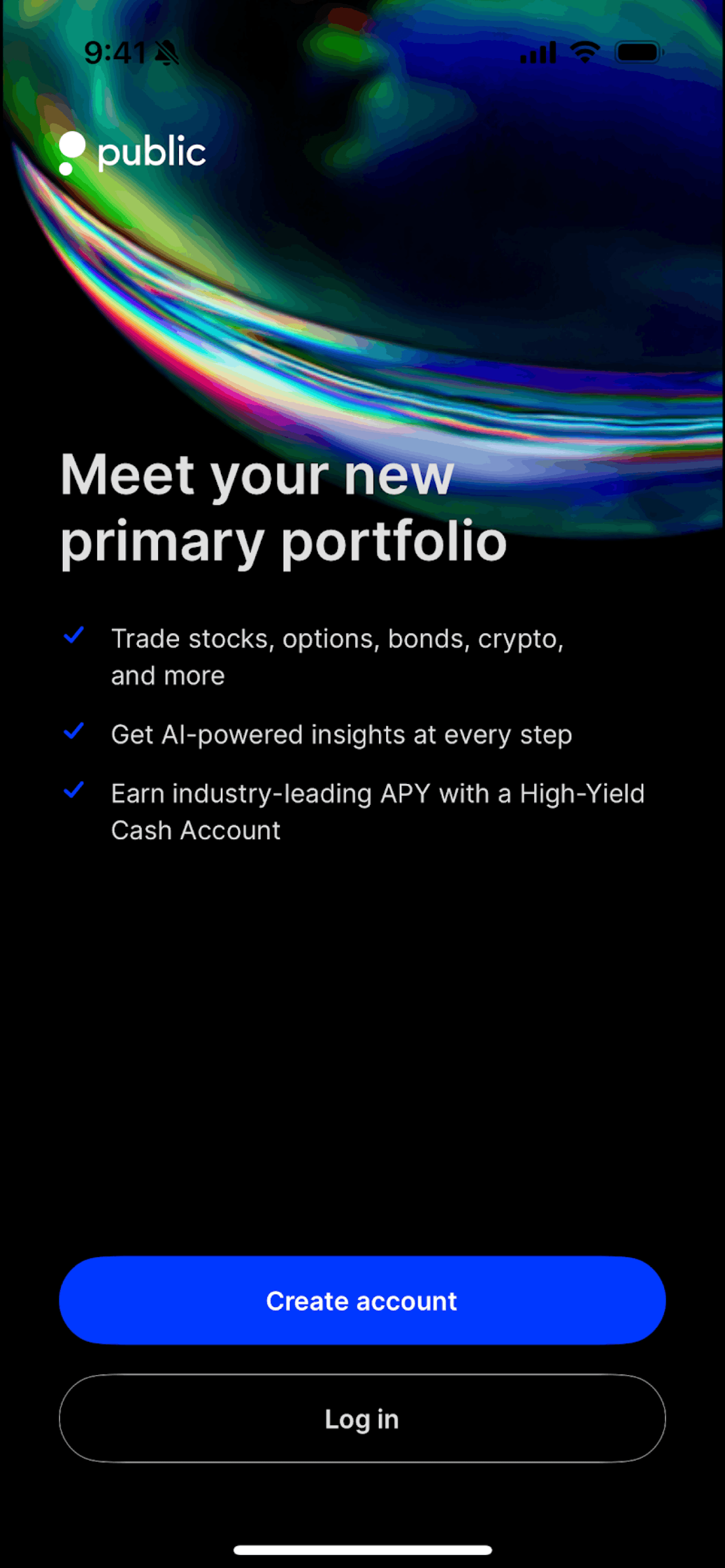 Public iOS Finance interface screenshot 2