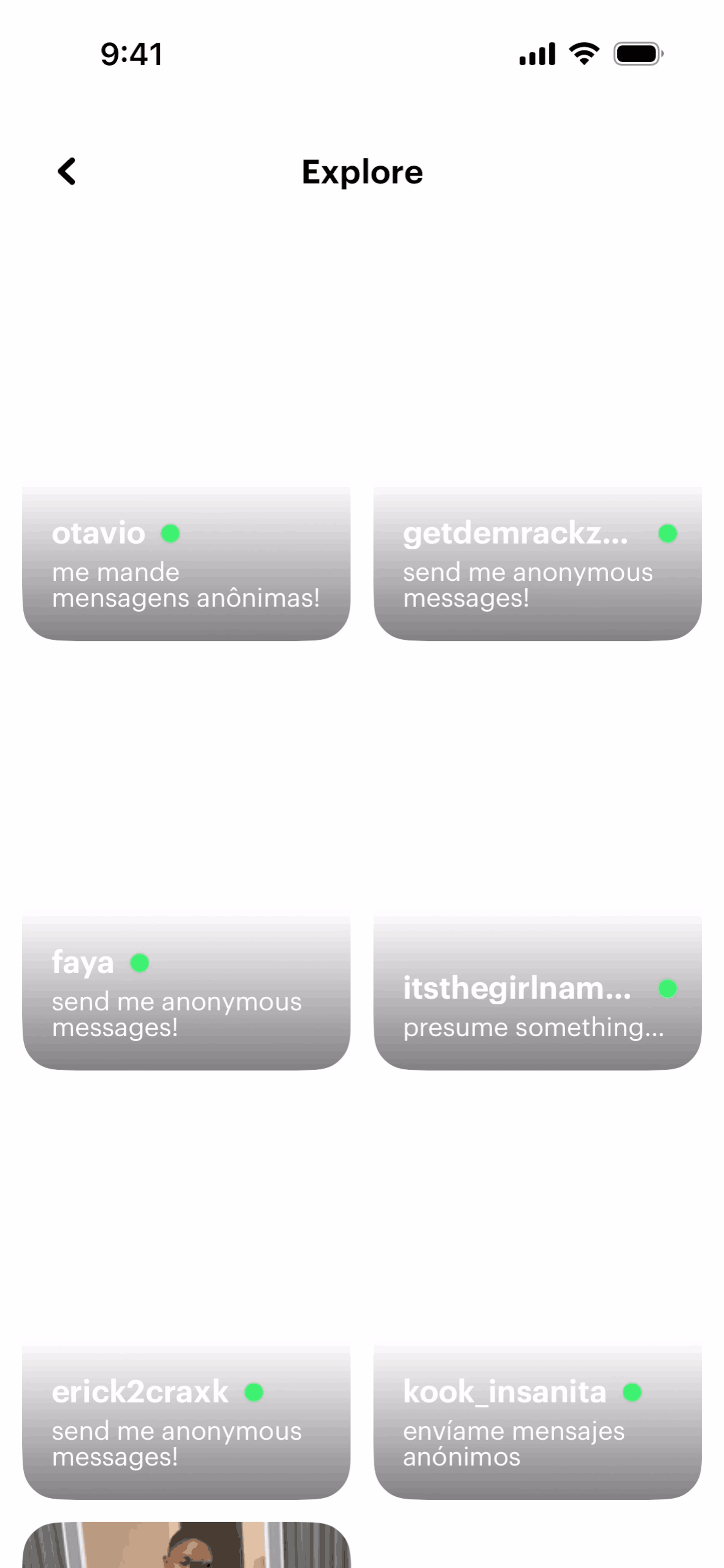 NGL iOS Lifestyle interface screenshot 10