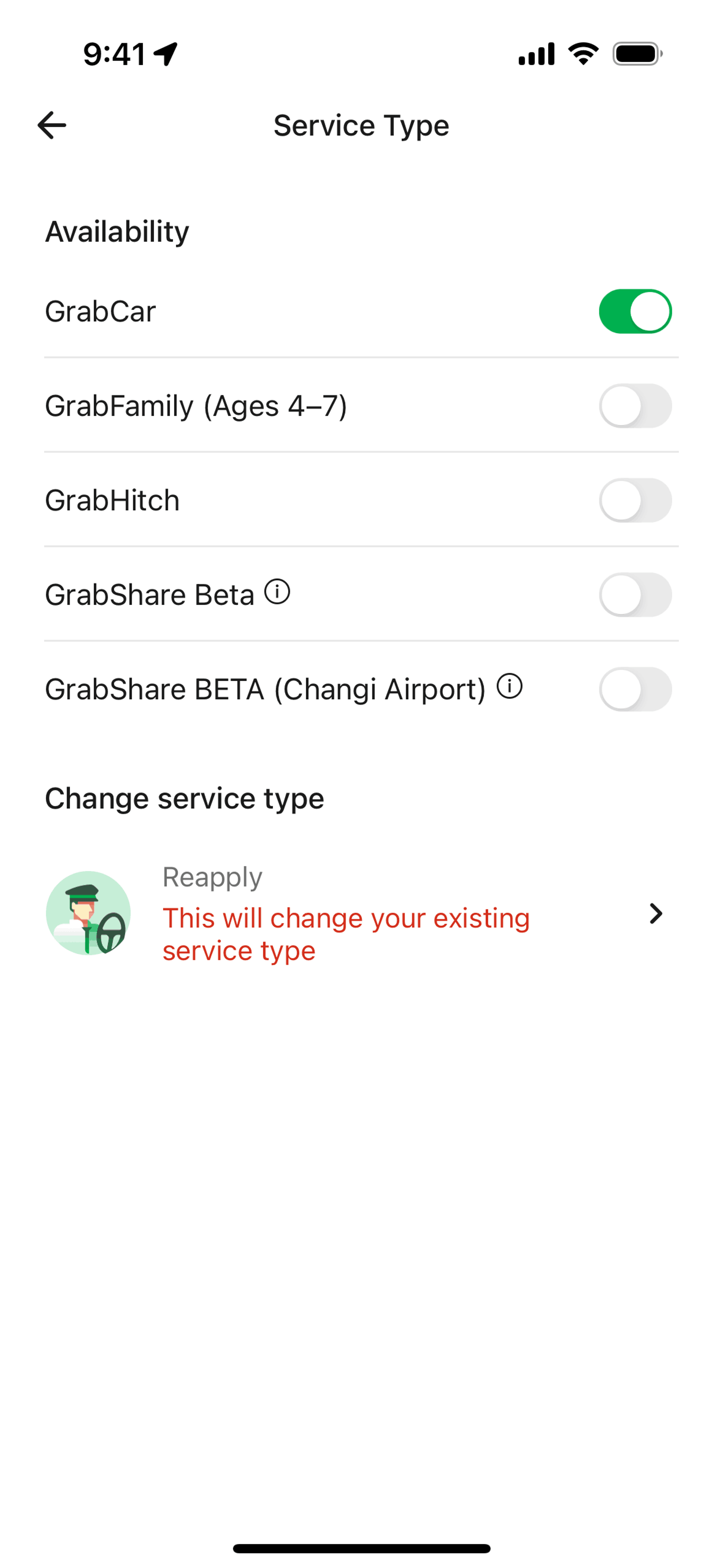 Grab Driver iOS Travel & Transportation interface screenshot 14