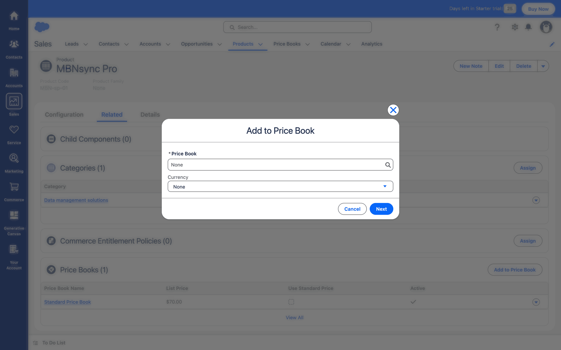 Salesforce Web Business interface screenshot 19