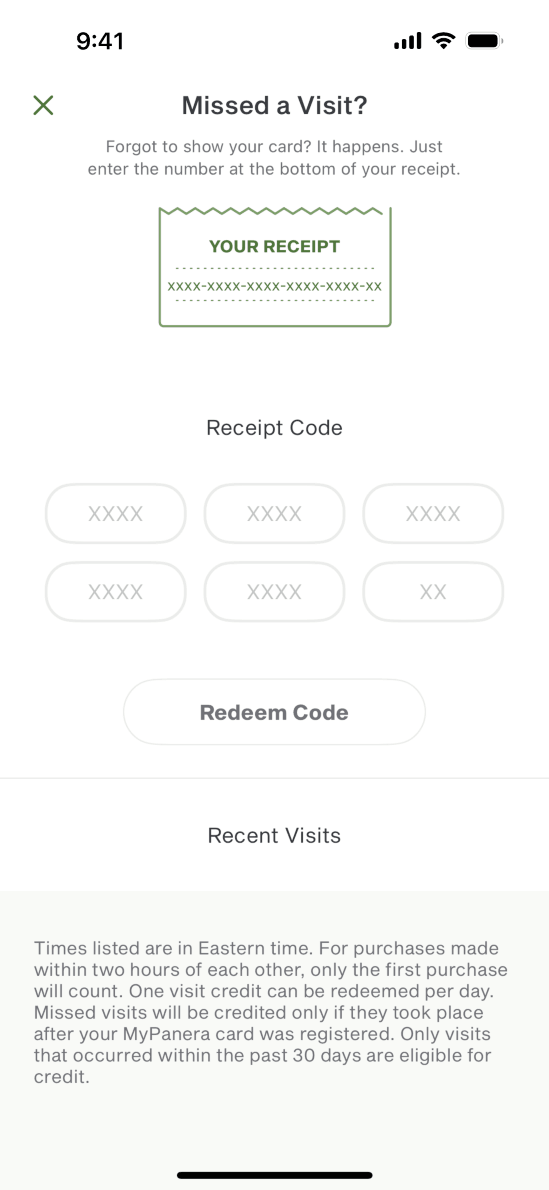 Panera Bread iOS Food & Drink interface screenshot 7
