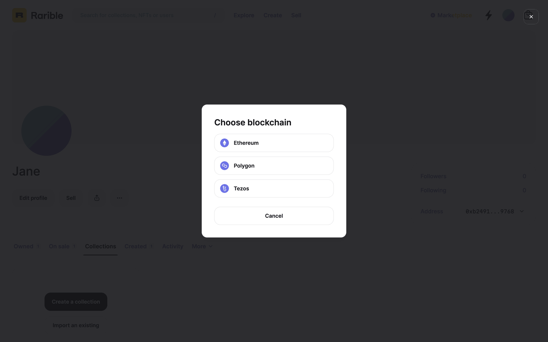 Rarible Web Crypto & Web3 interface screenshot 21