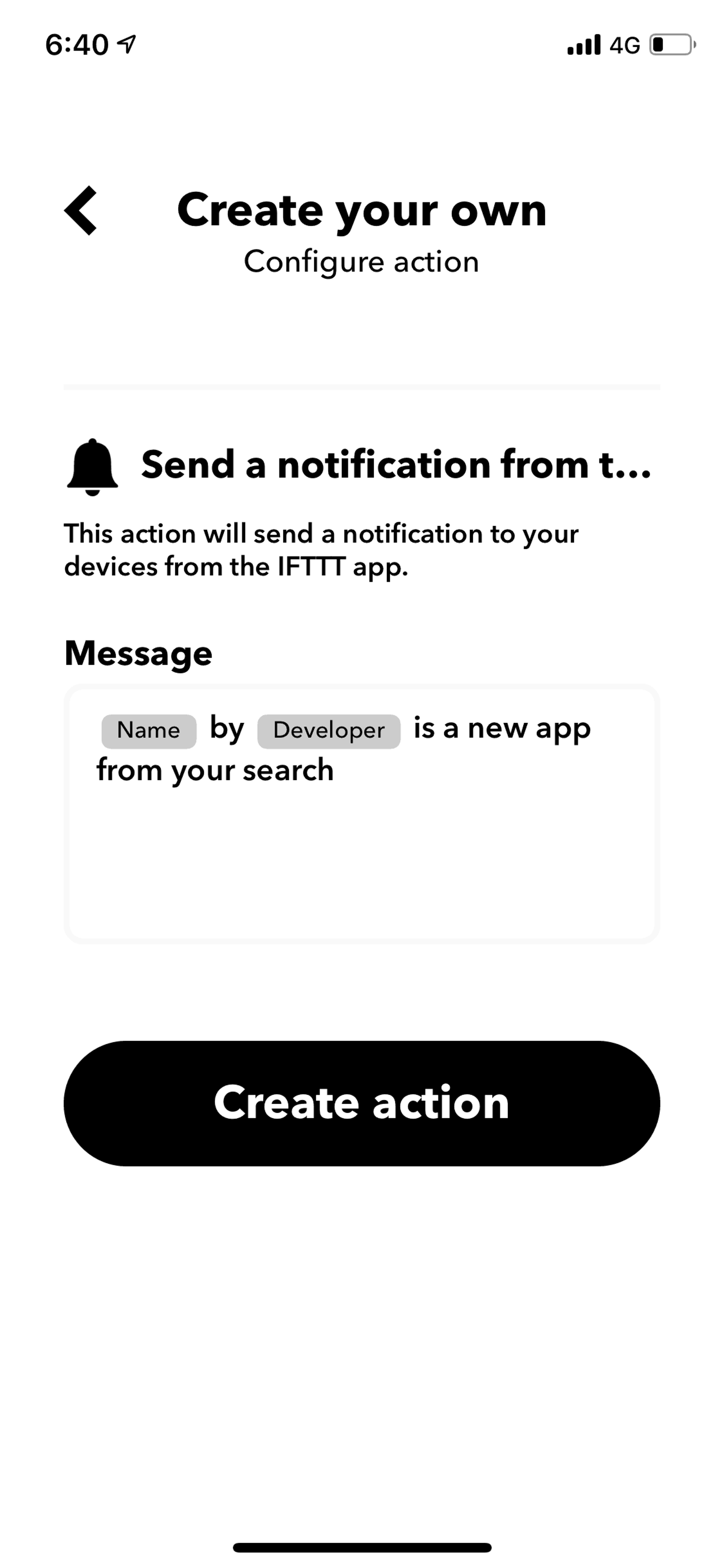IFTTT iOS Productivity interface screenshot 22