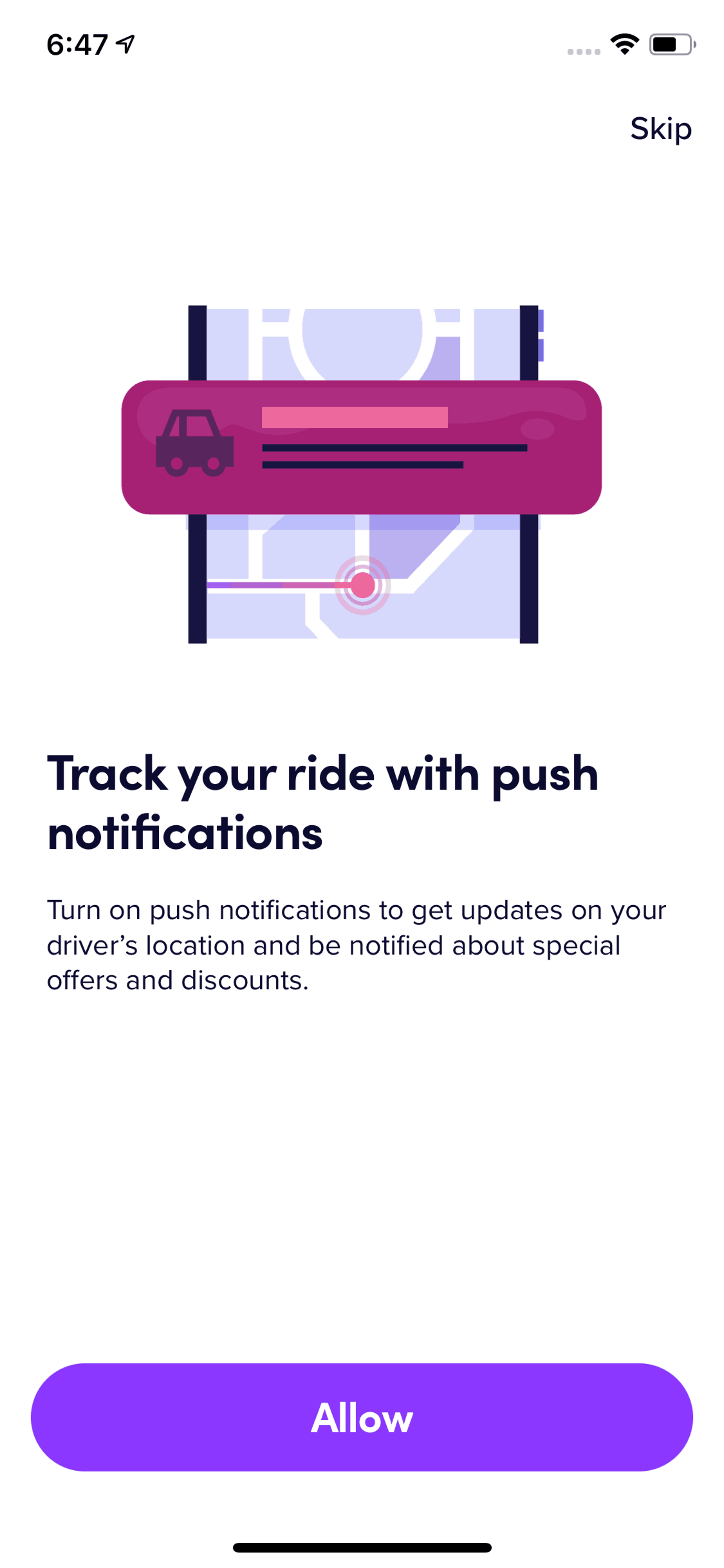 Lyft iOS Travel & Transportation interface screenshot 9