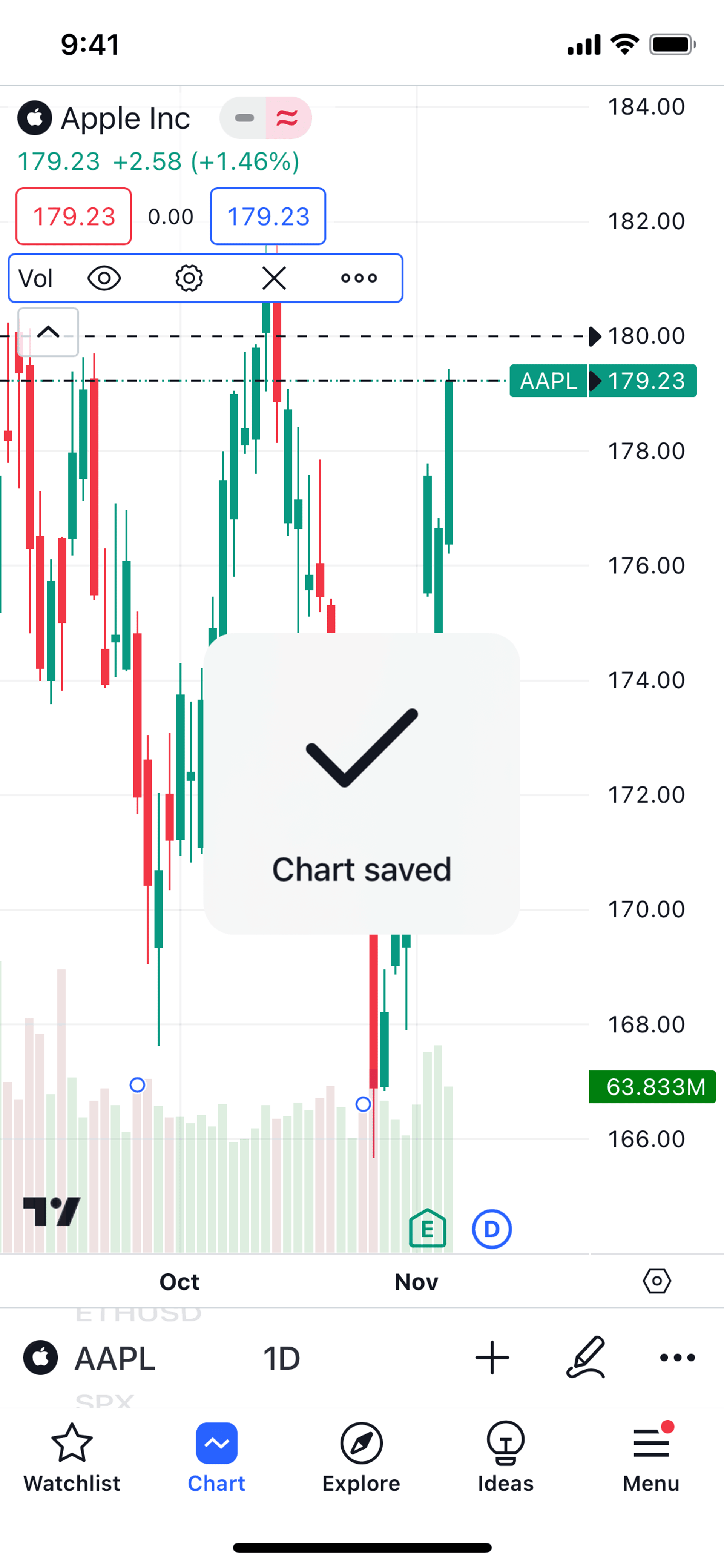 TradingView iOS Finance interface screenshot 22