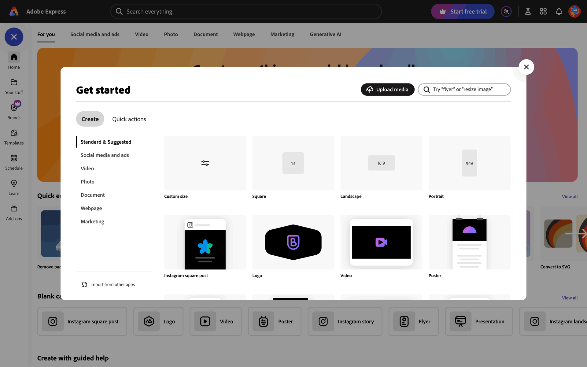 Adobe Express Web AI interface screenshot 23