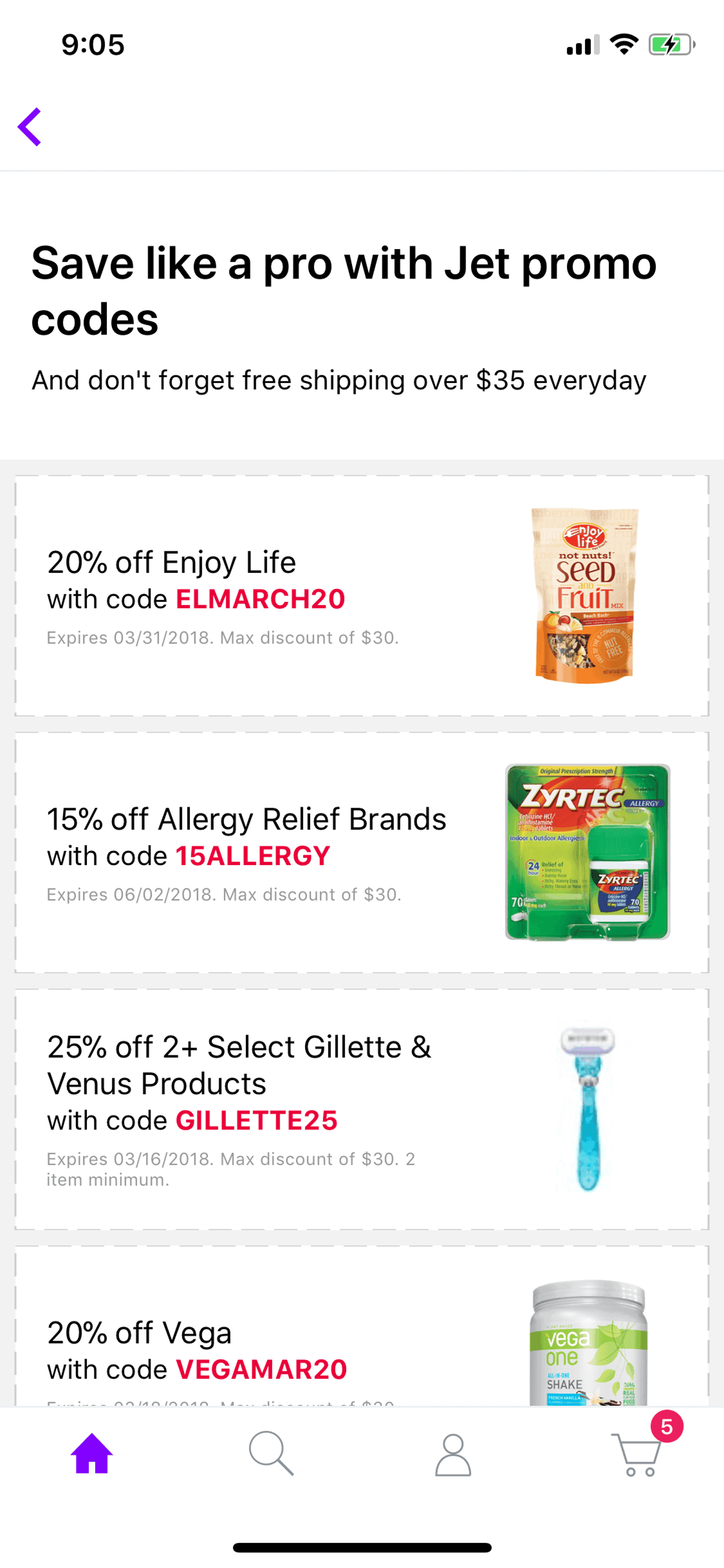 Jet iOS Shopping interface screenshot 20