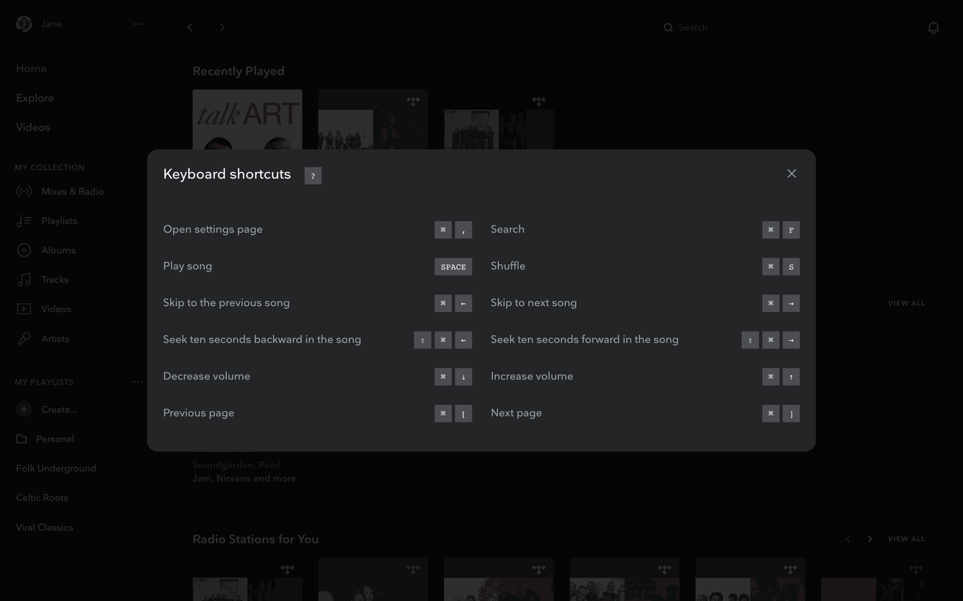 TIDAL Web Music & Audio interface screenshot 18