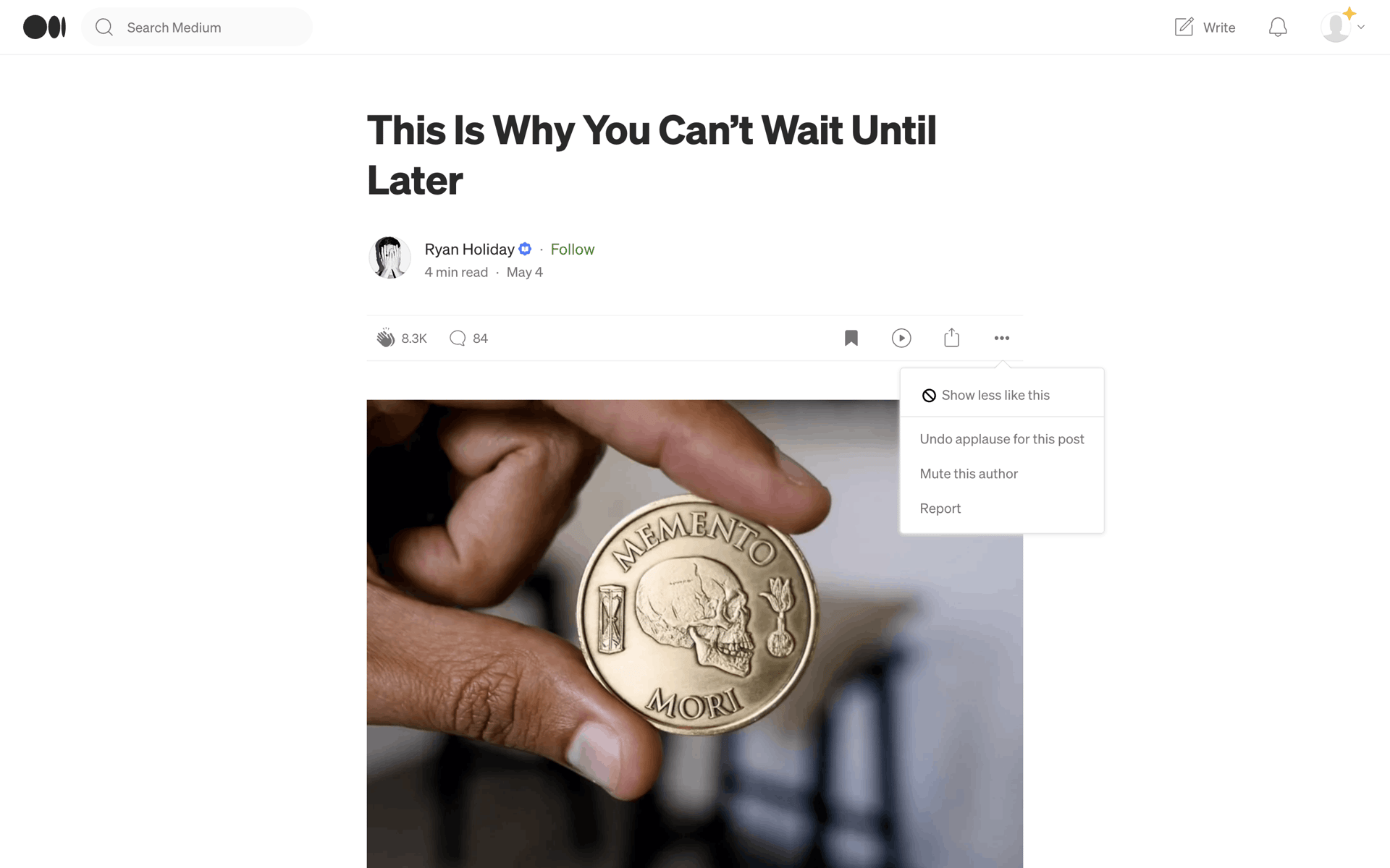 Medium Web News interface screenshot 11