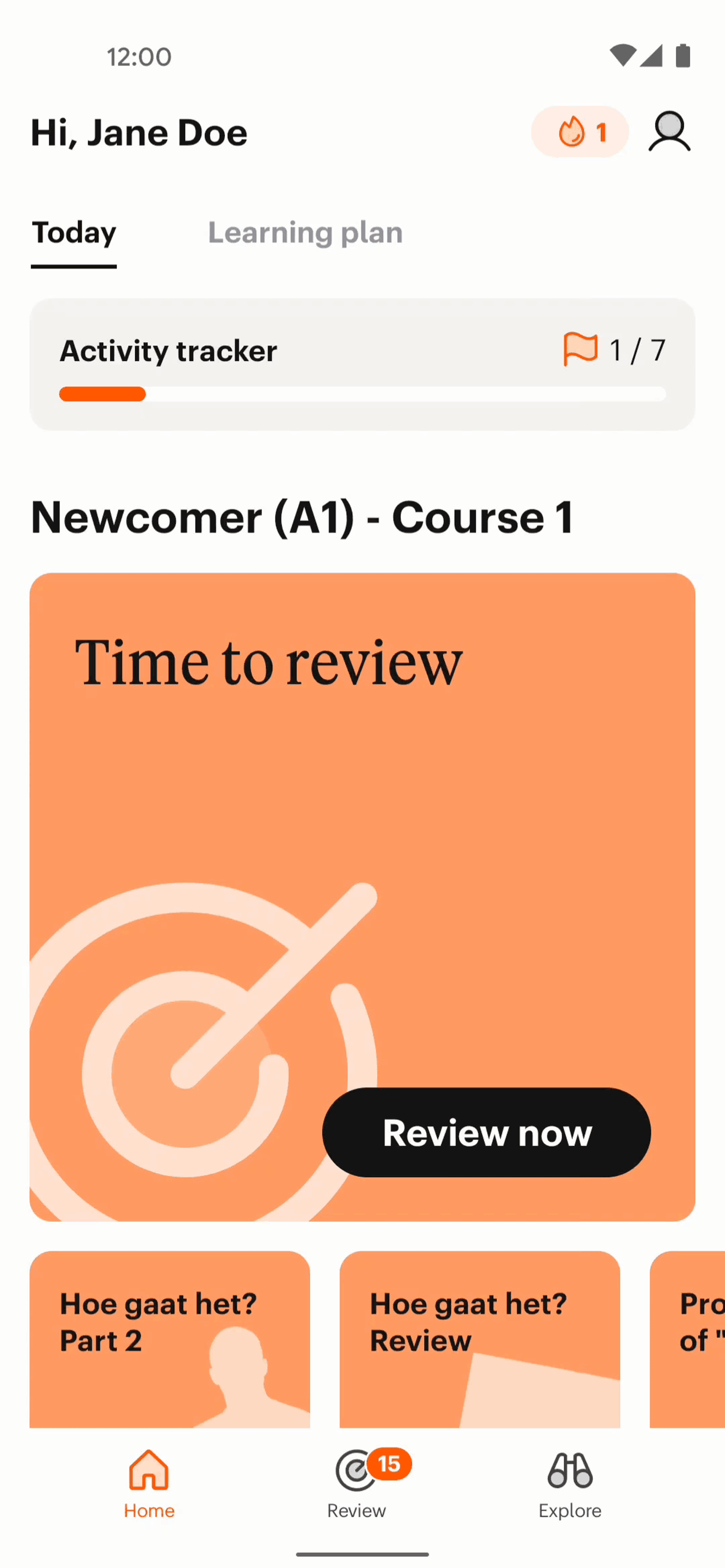 Babbel Android Education interface screenshot 3