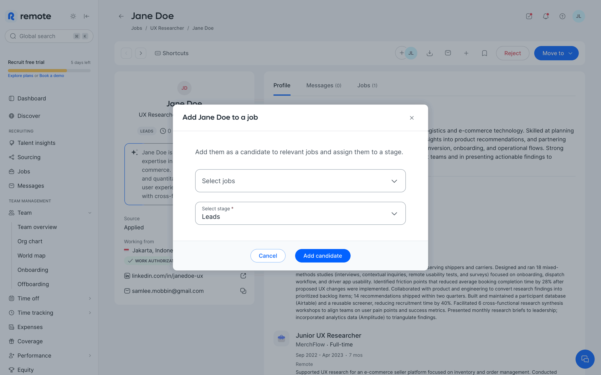 Remote Web Business interface screenshot 17