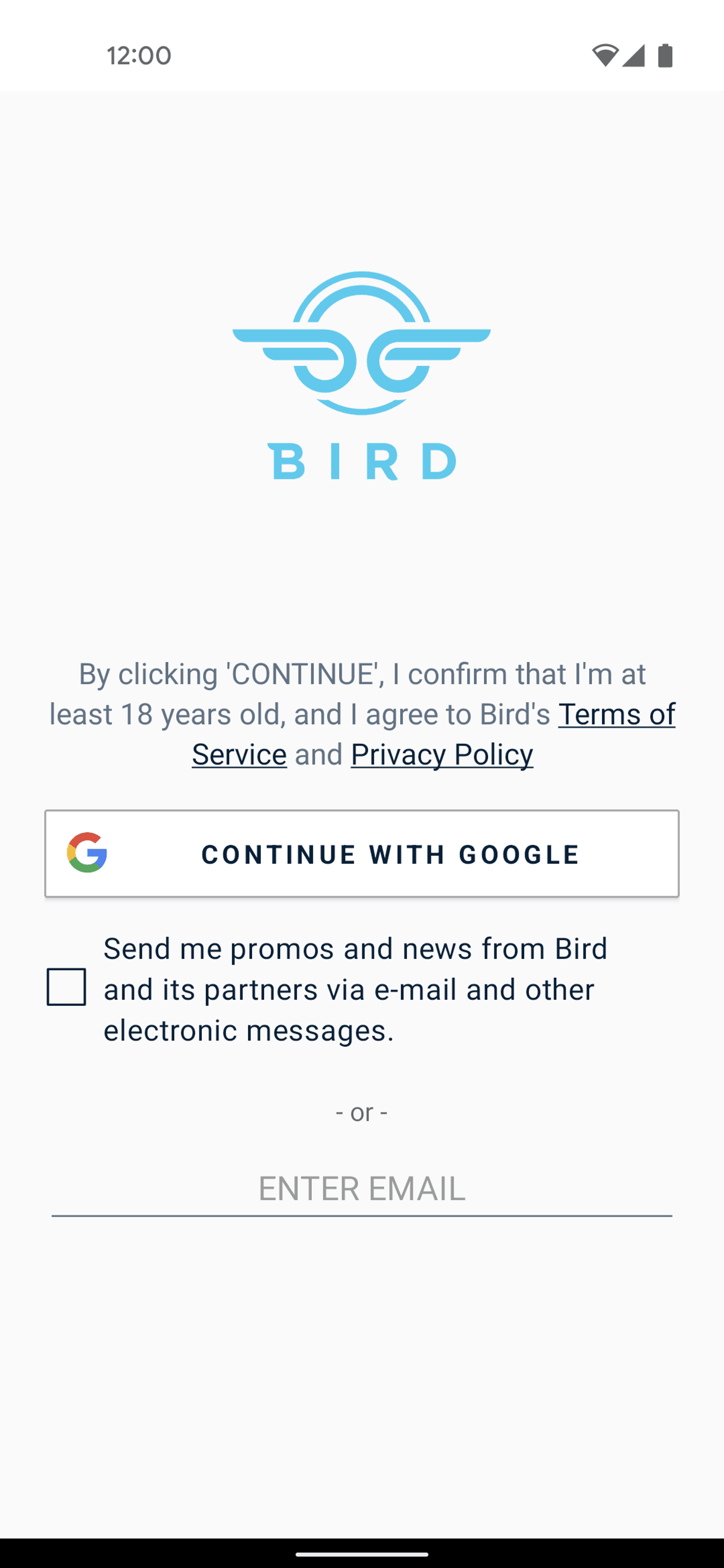 Bird Android Travel & Transportation interface screenshot 5
