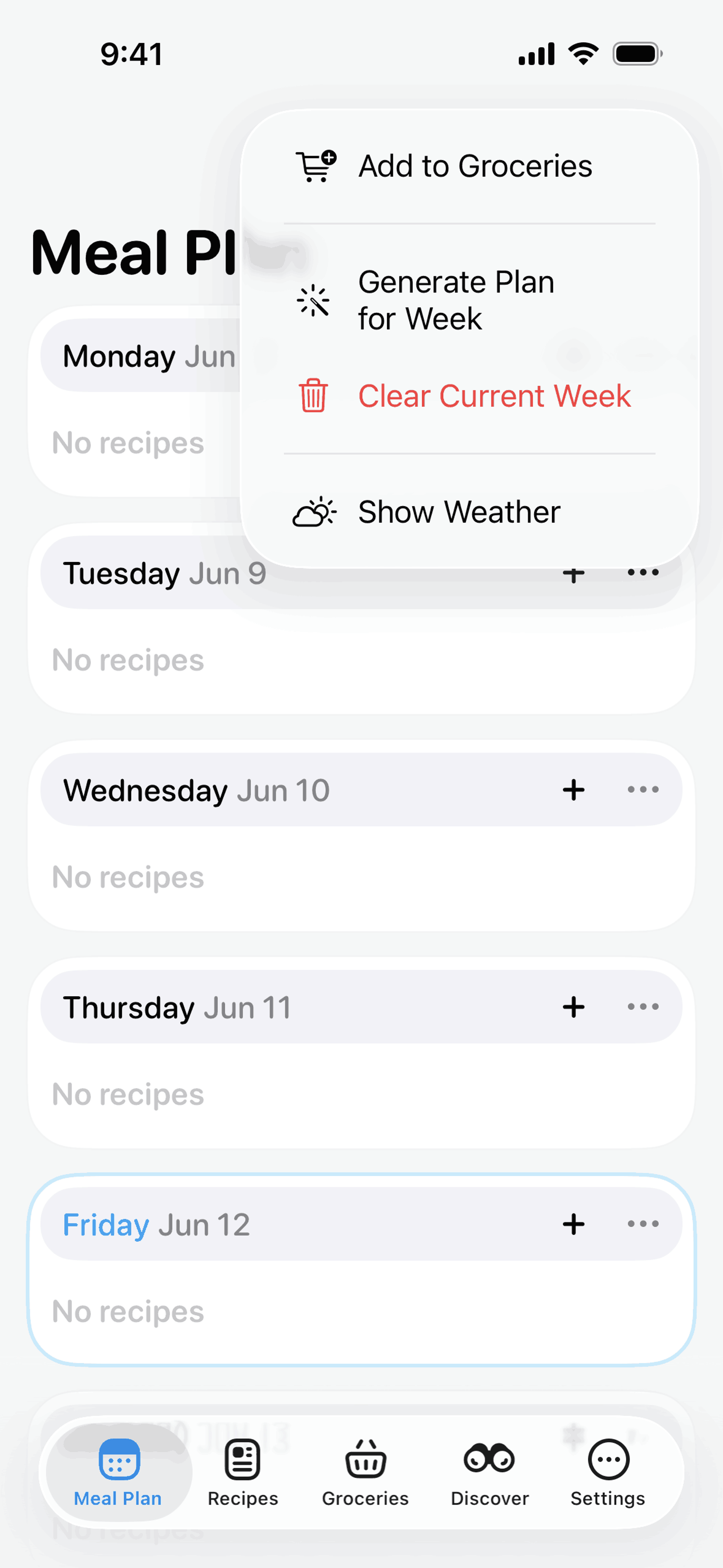 Recipe manager
