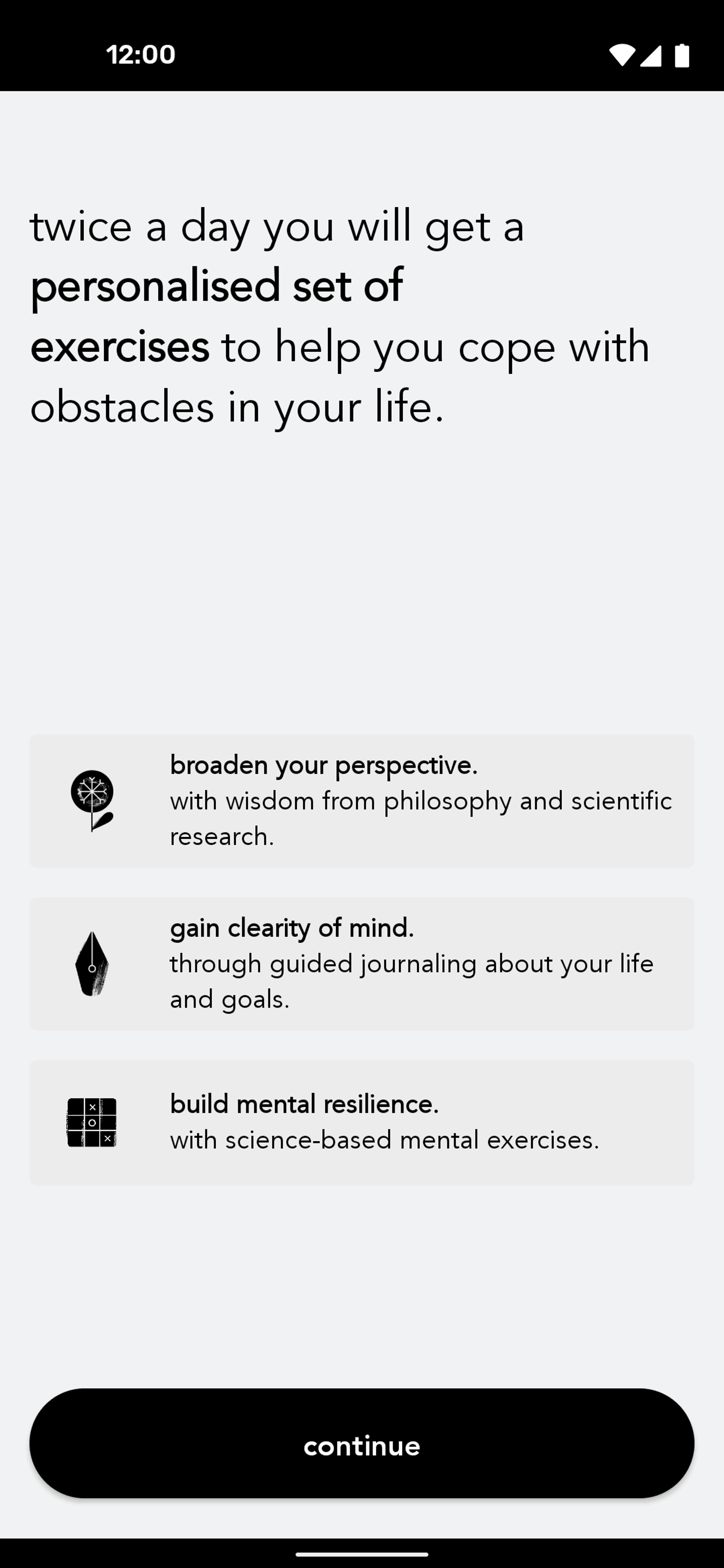 stoic. Android Health & Fitness interface screenshot 3