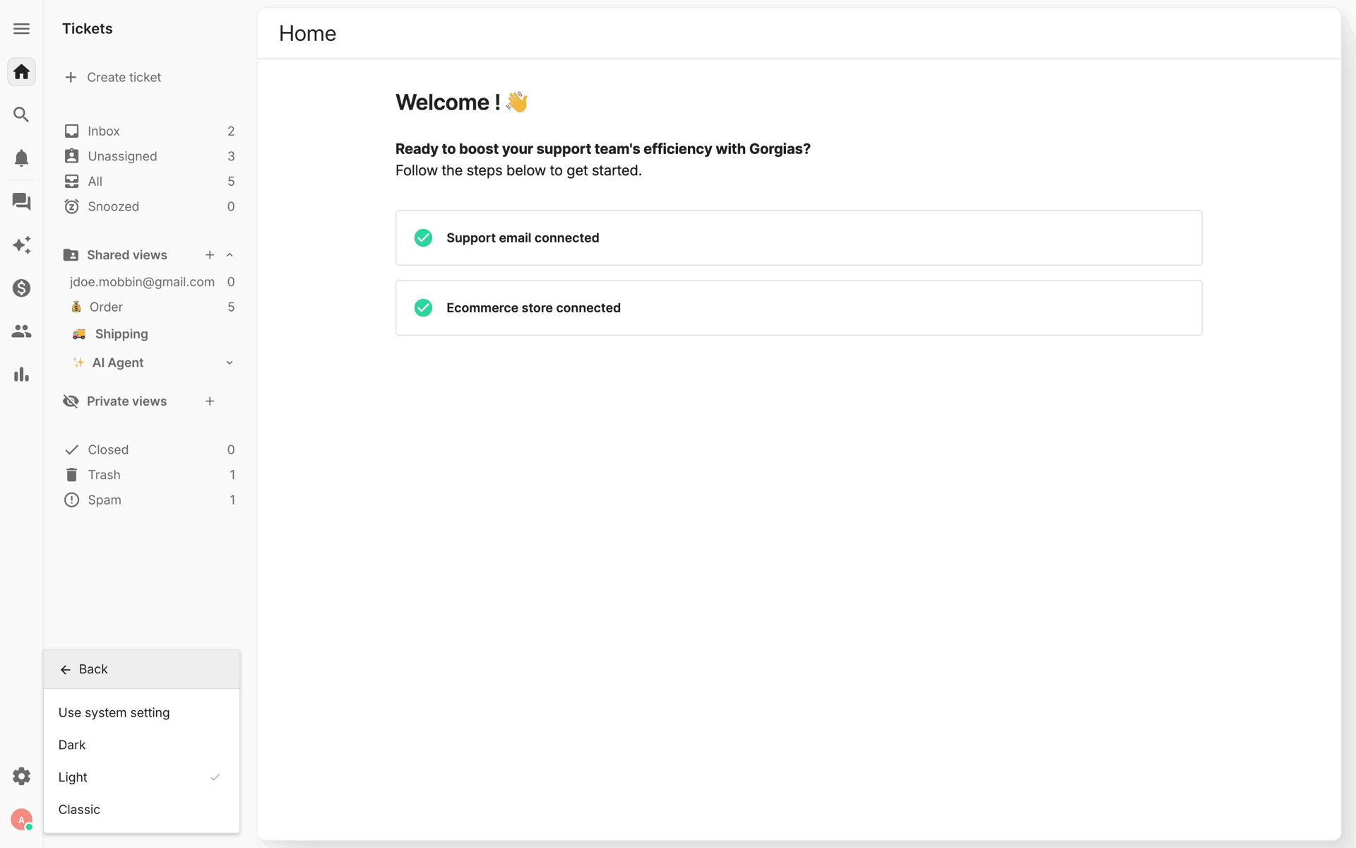 Gorgias Web Business interface screenshot 8