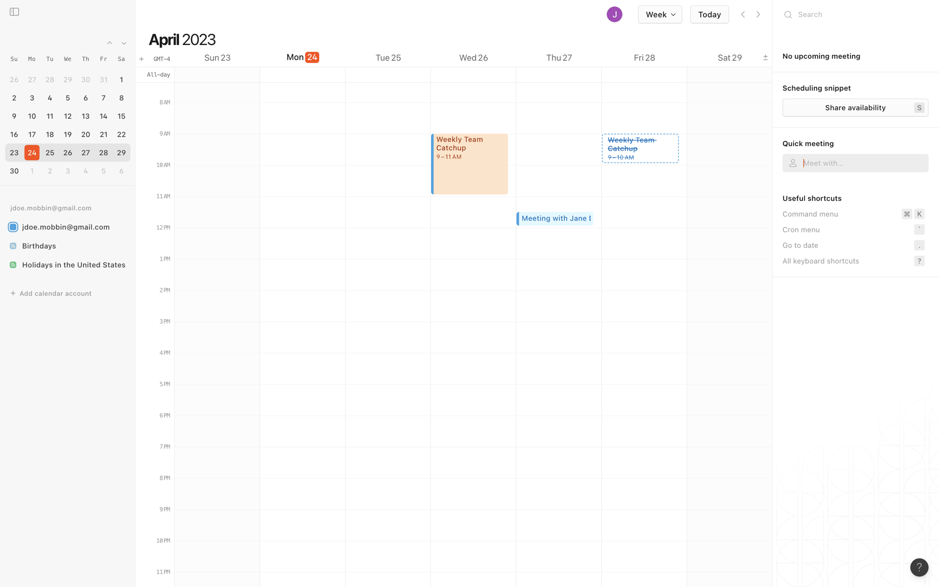 Cron Calendar Web Productivity interface screenshot 8