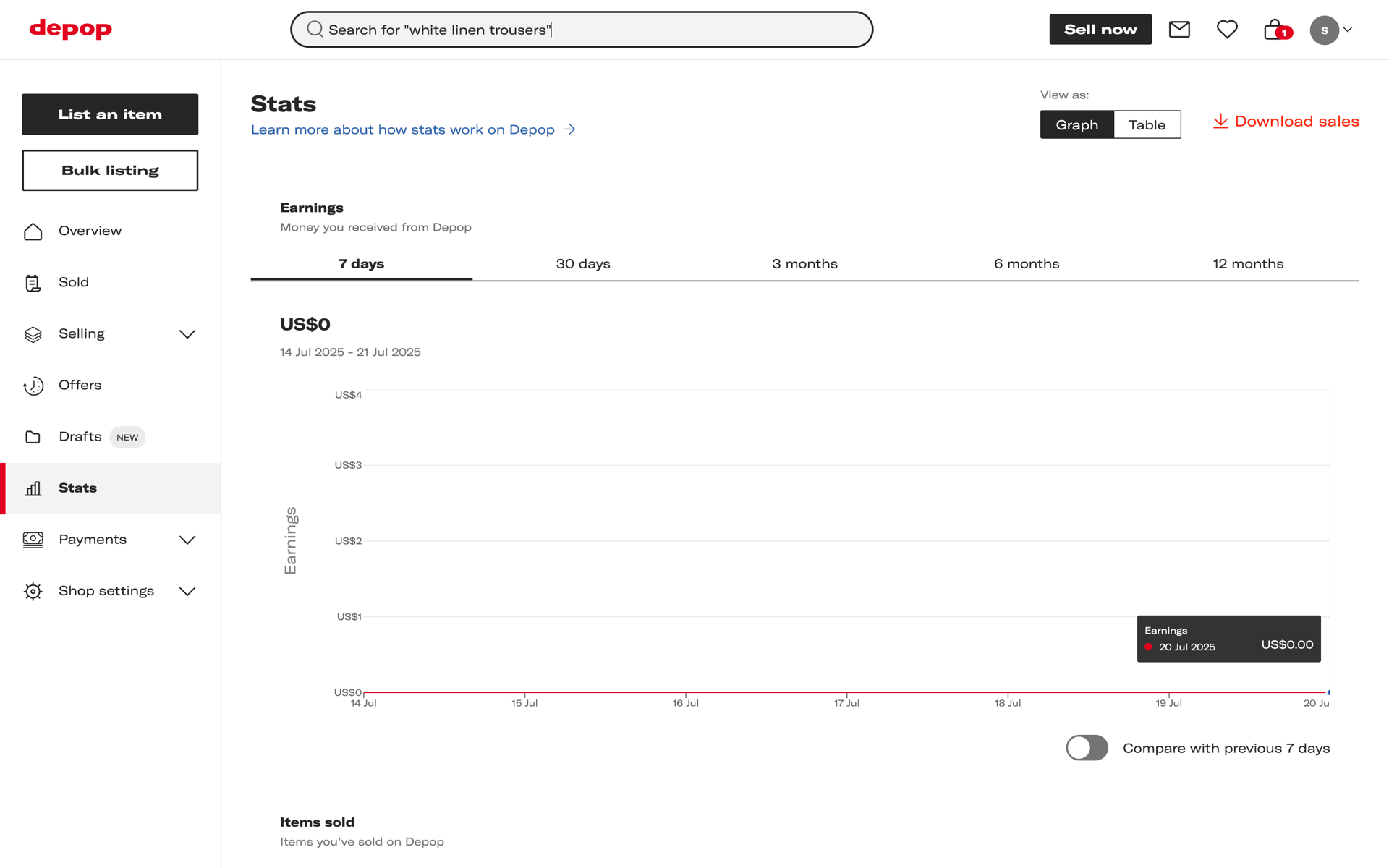 Depop Web Shopping interface screenshot 7