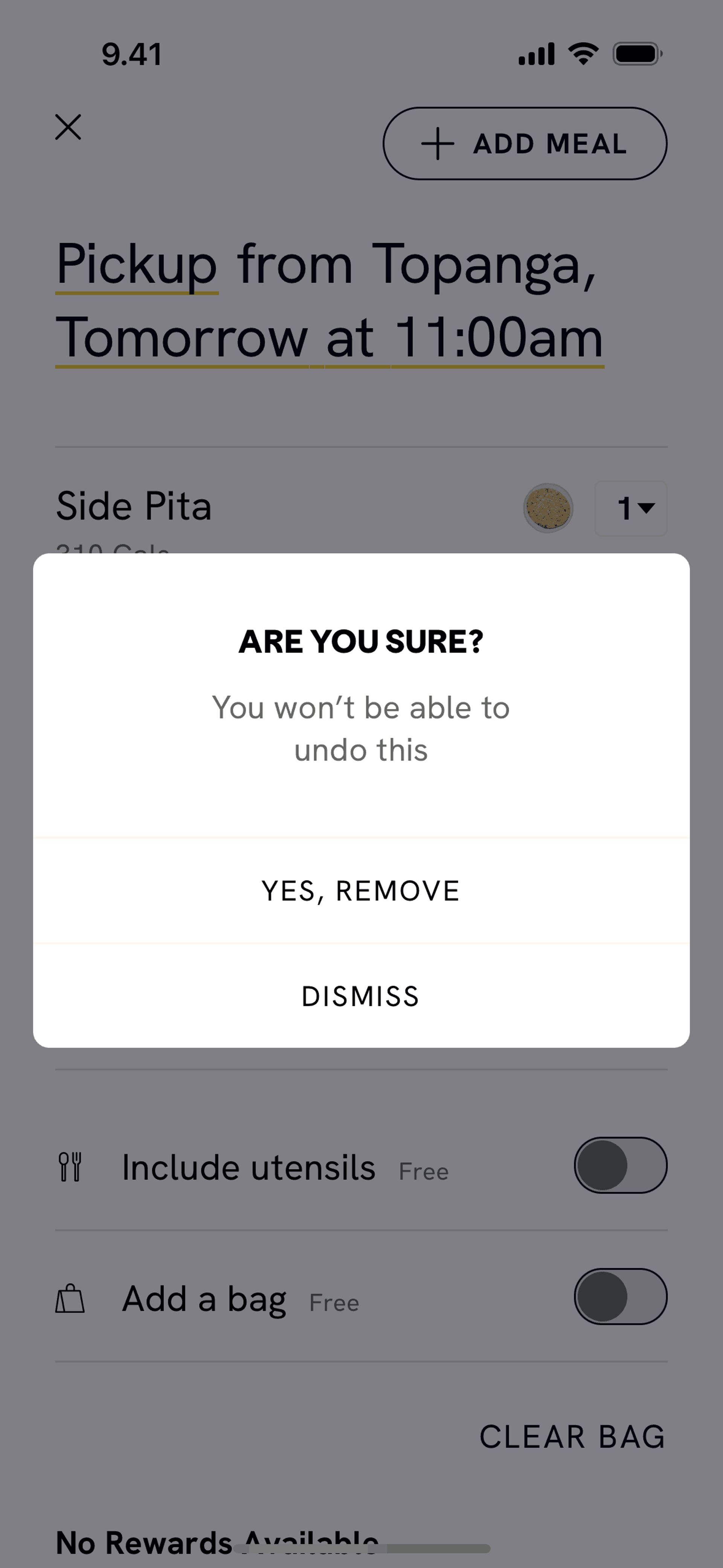 CAVA iOS Food & Drink interface screenshot 24