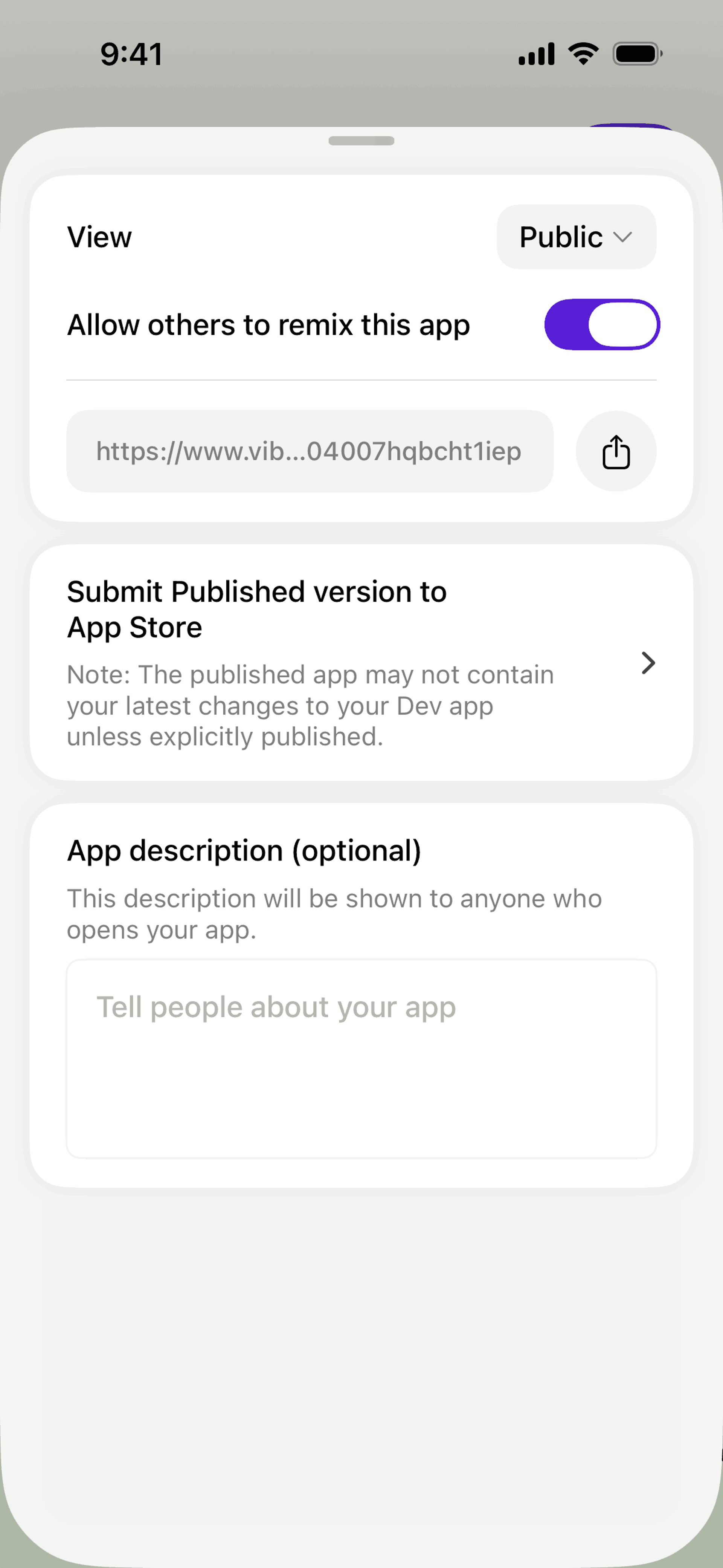 Vibecode iOS Developer Tools interface screenshot 13