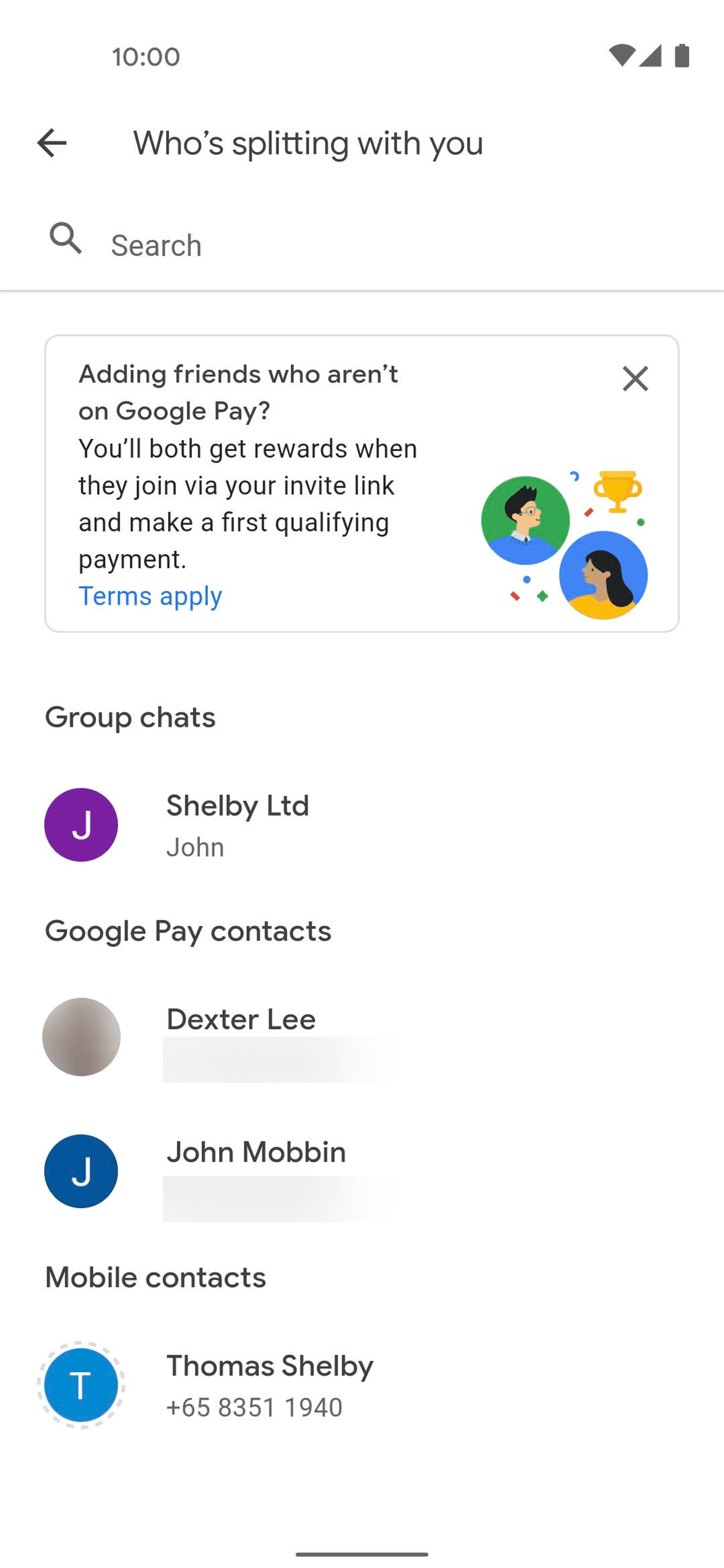 Google Pay Android Finance interface screenshot 11