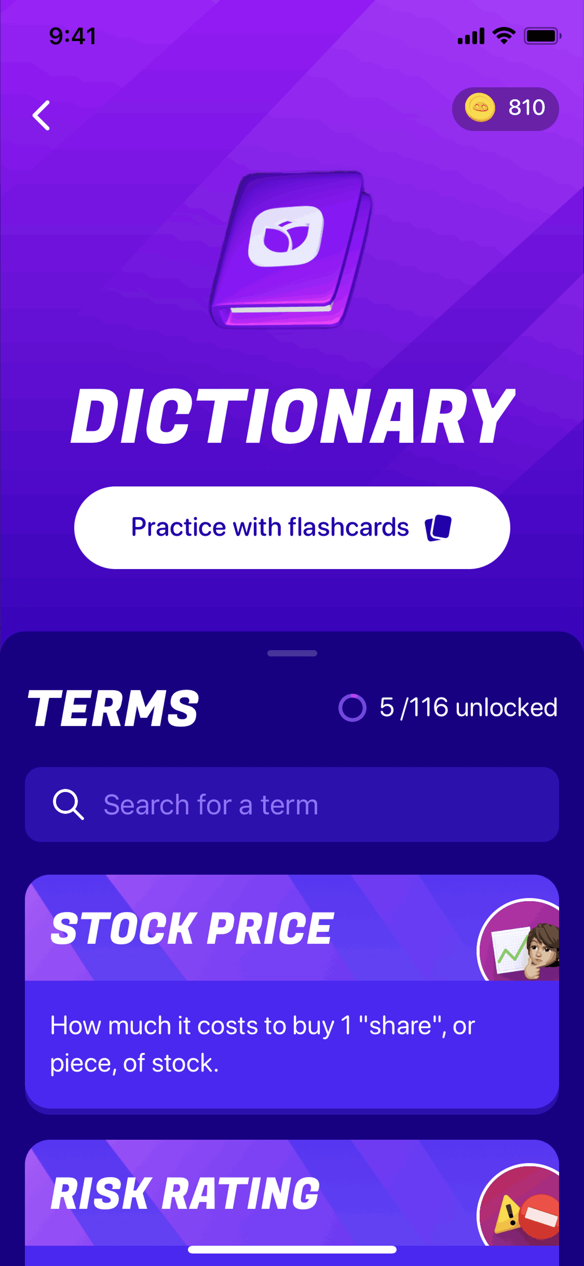 Bloom iOS Finance interface screenshot 8