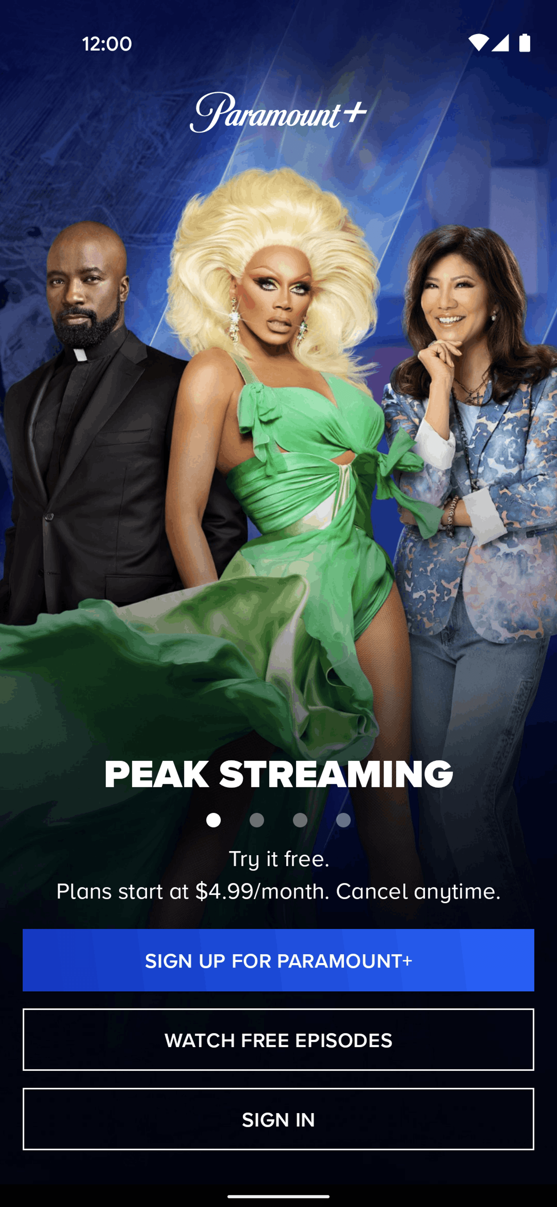Paramount+ Android Entertainment interface screenshot 3