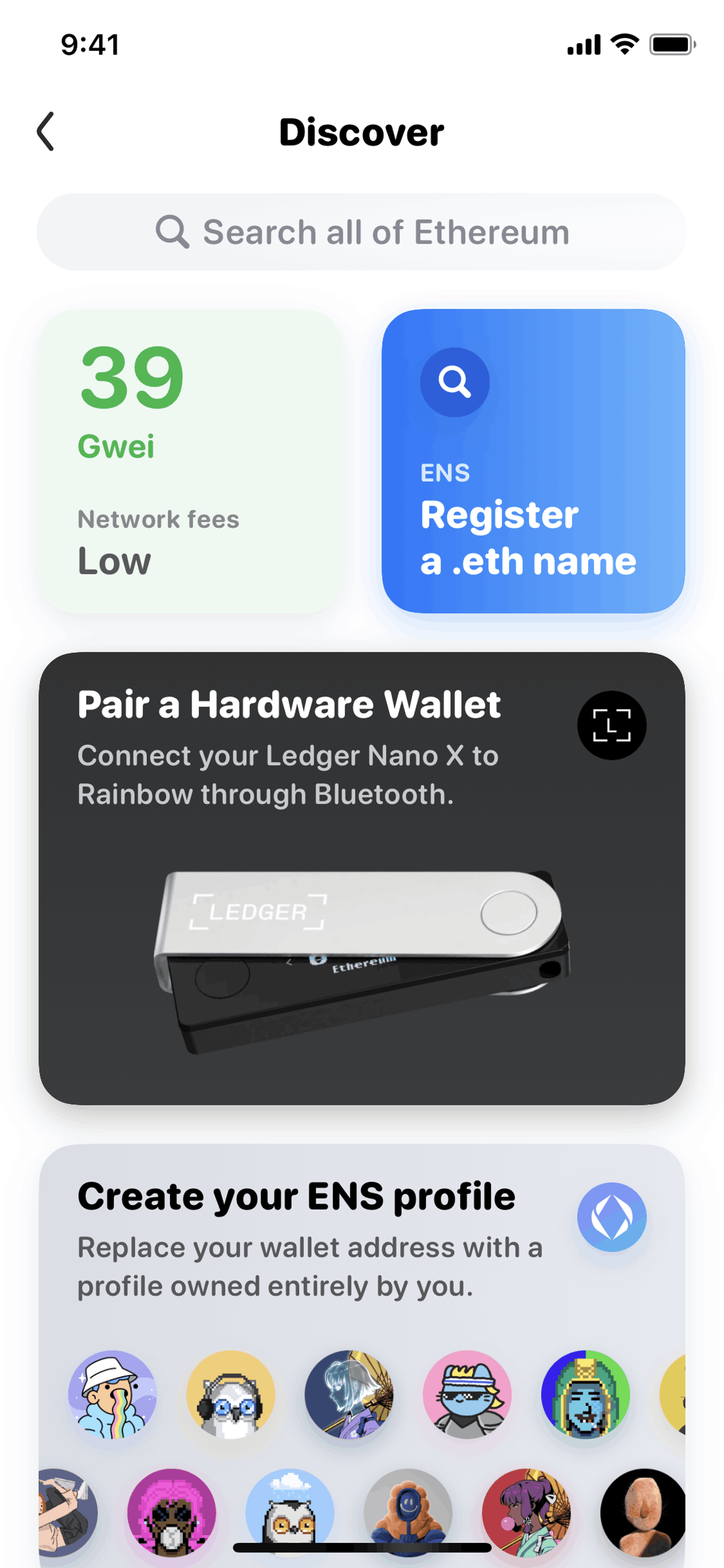 Rainbow iOS Finance interface screenshot 18