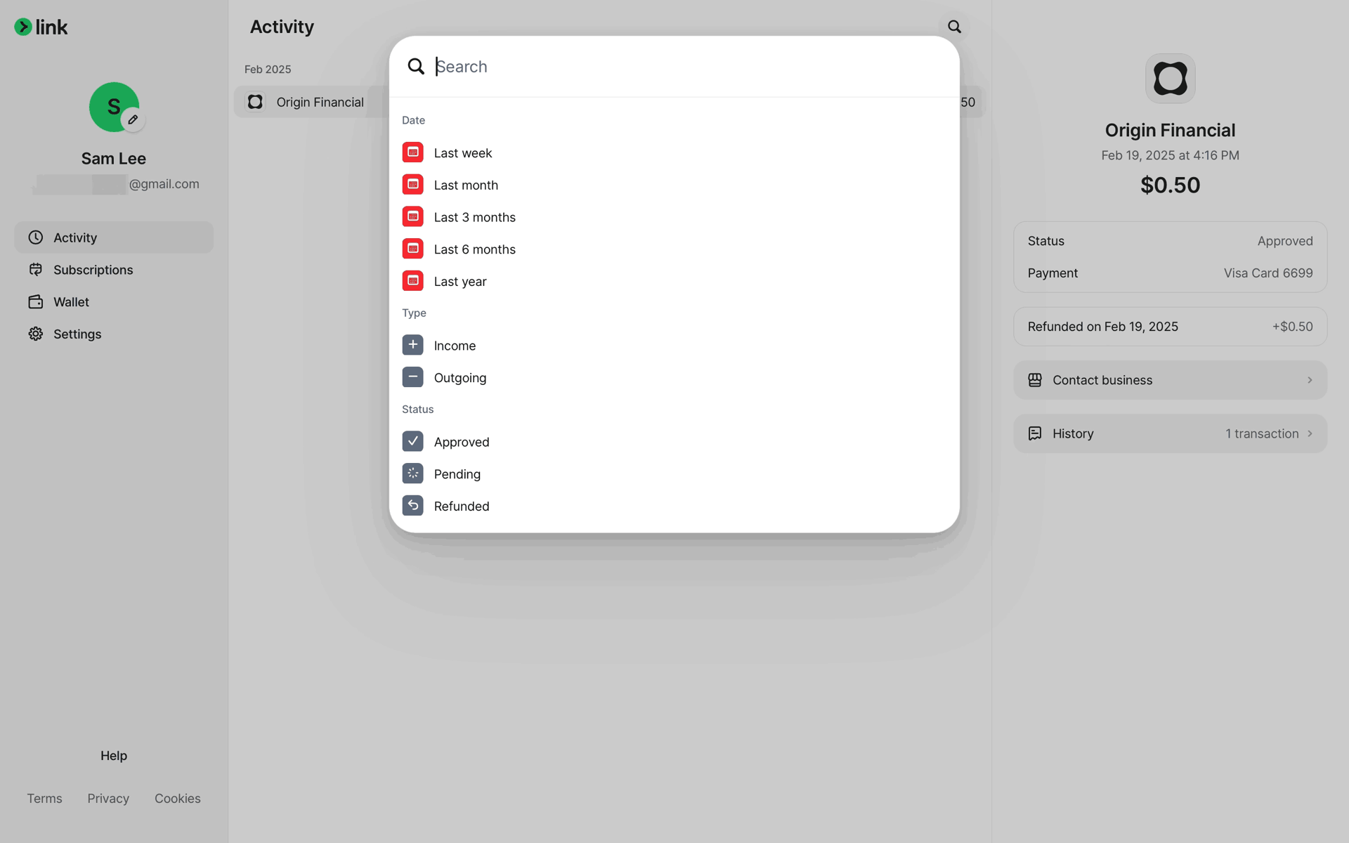 Link Web Finance interface screenshot 20