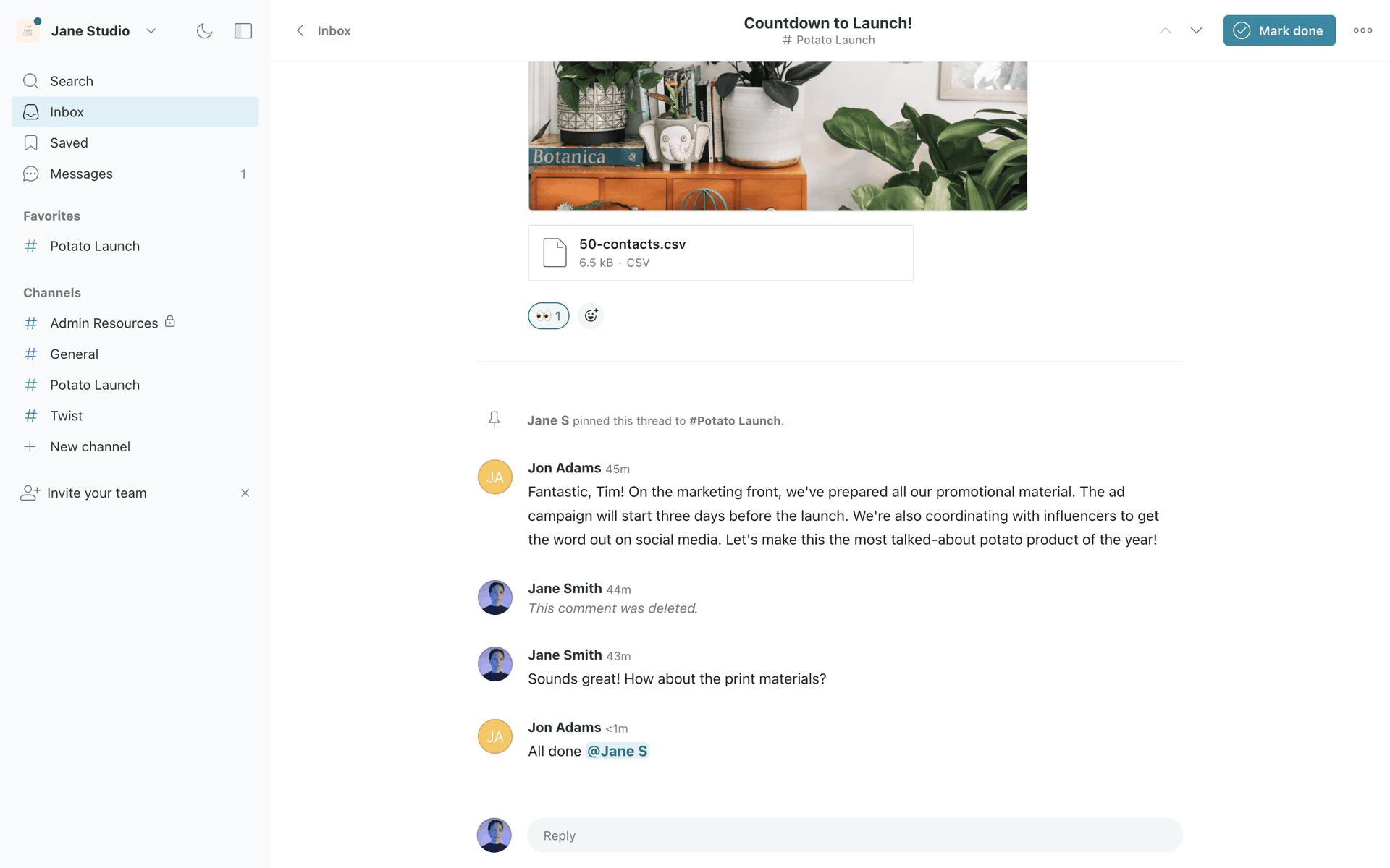 Twist Web Business interface screenshot 20