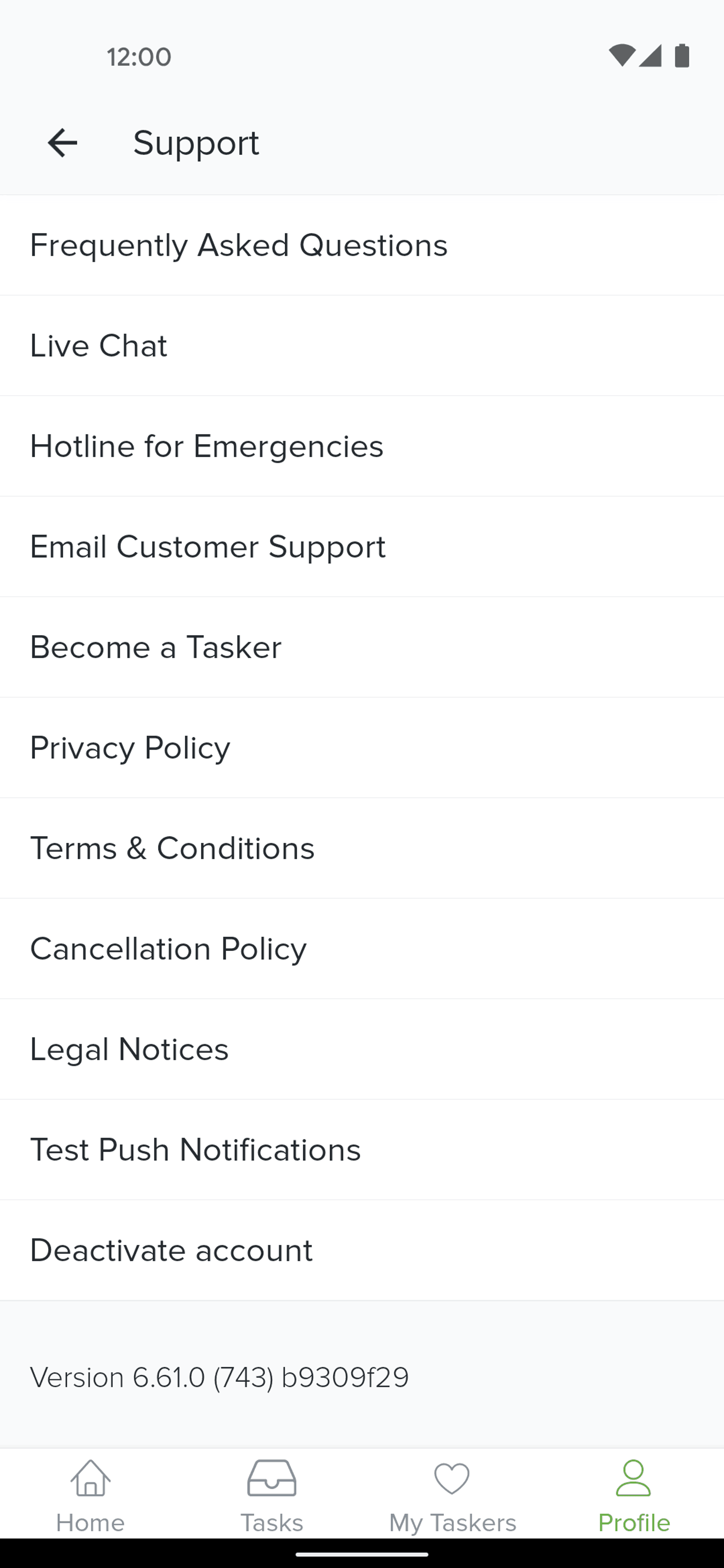 TaskRabbit Android Lifestyle interface screenshot 11