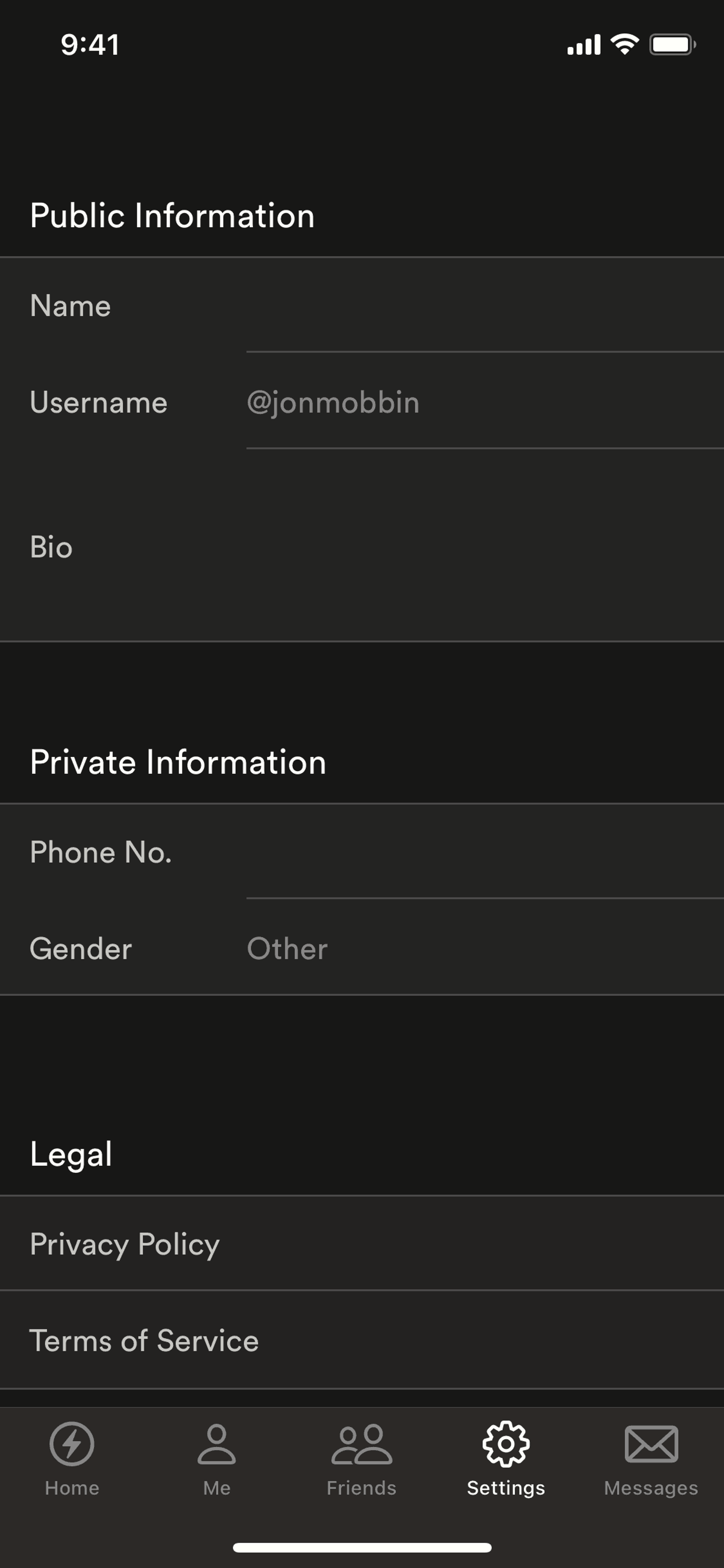 Dimensional iOS Social Networking interface screenshot 18