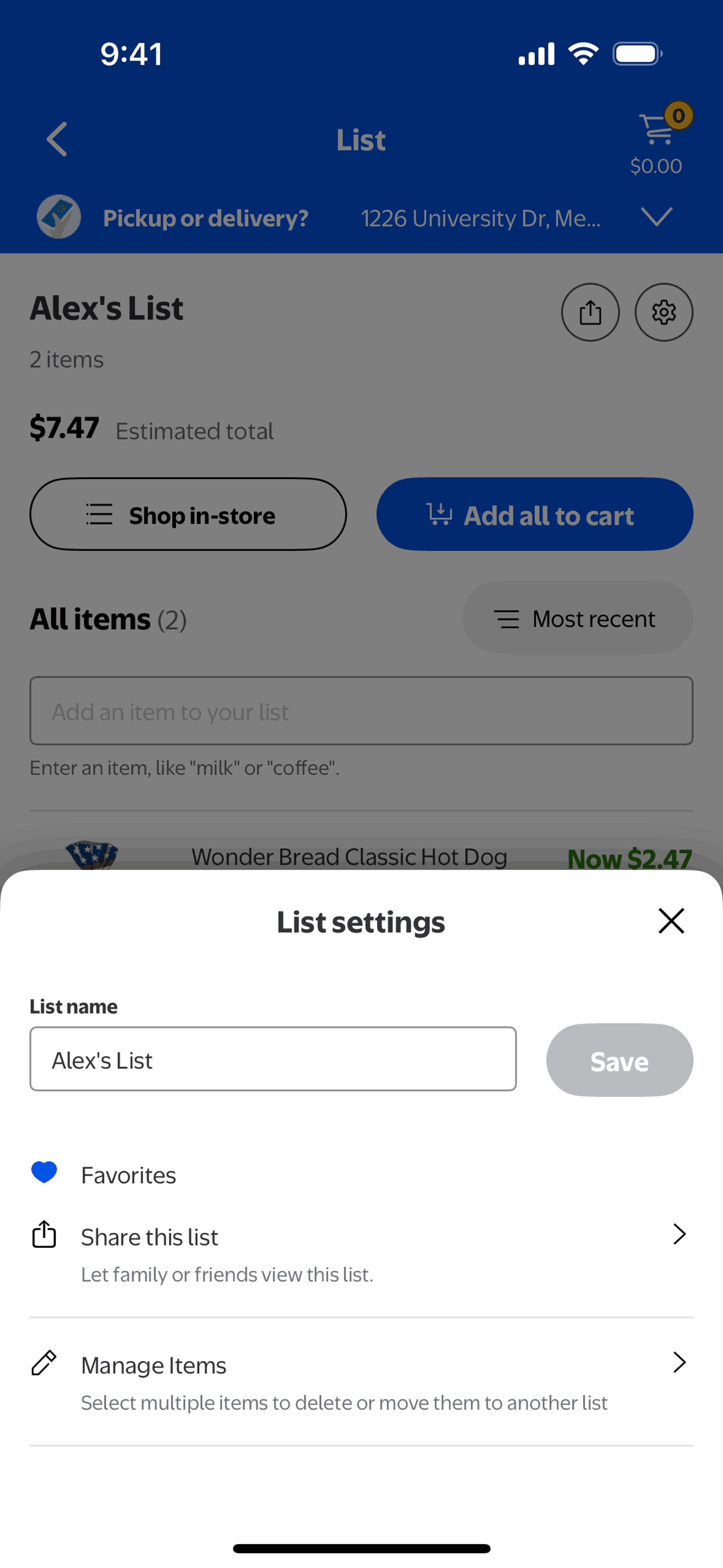 Walmart iOS Shopping interface screenshot 23
