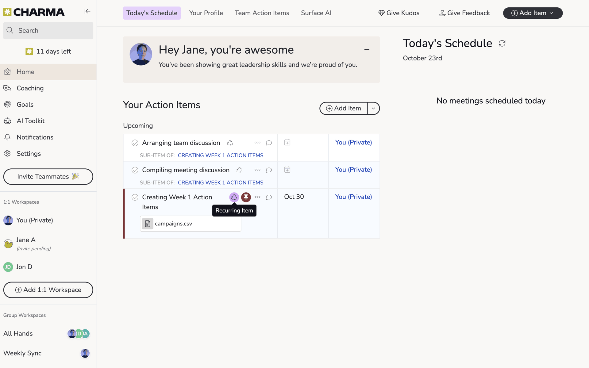Charma Web Business interface screenshot 18