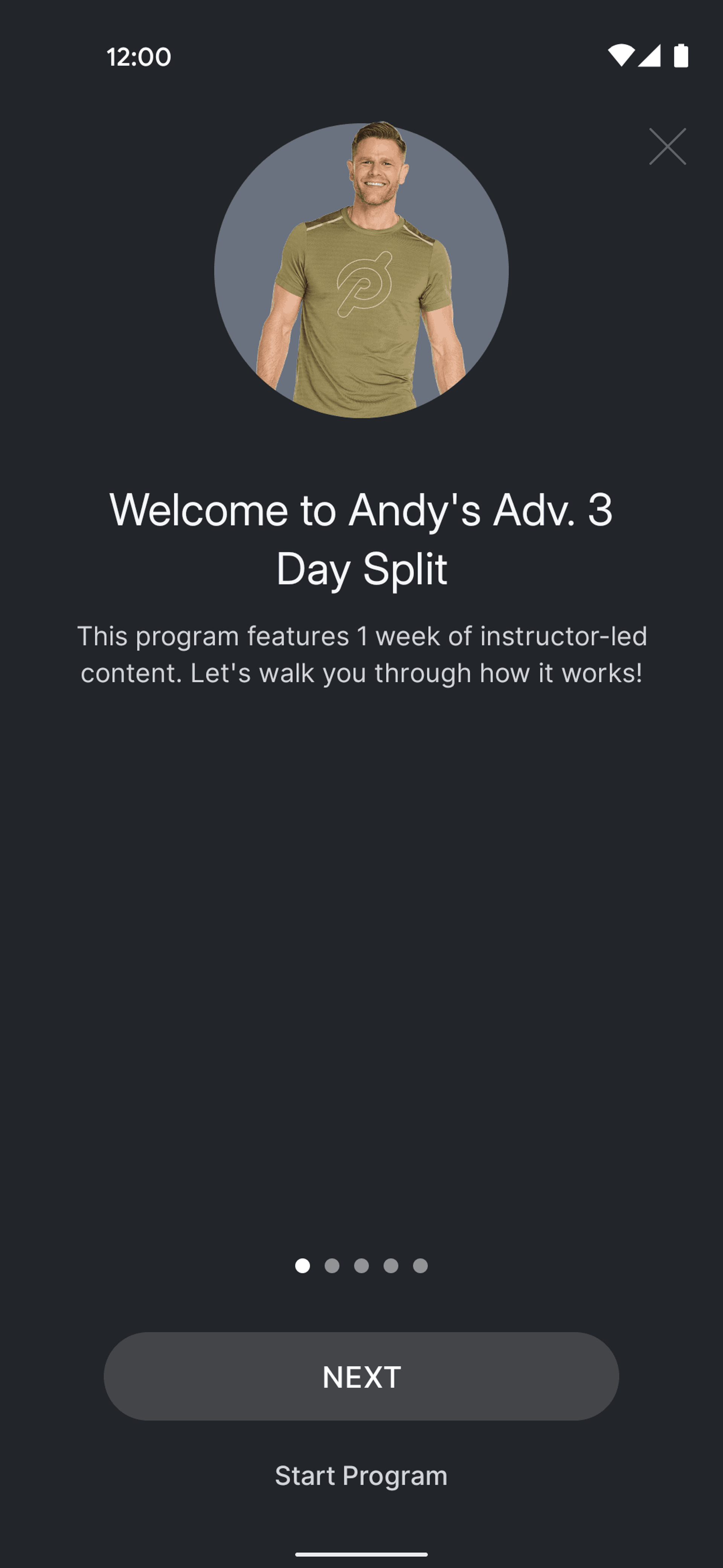 Peloton Android Health & Fitness interface screenshot 9