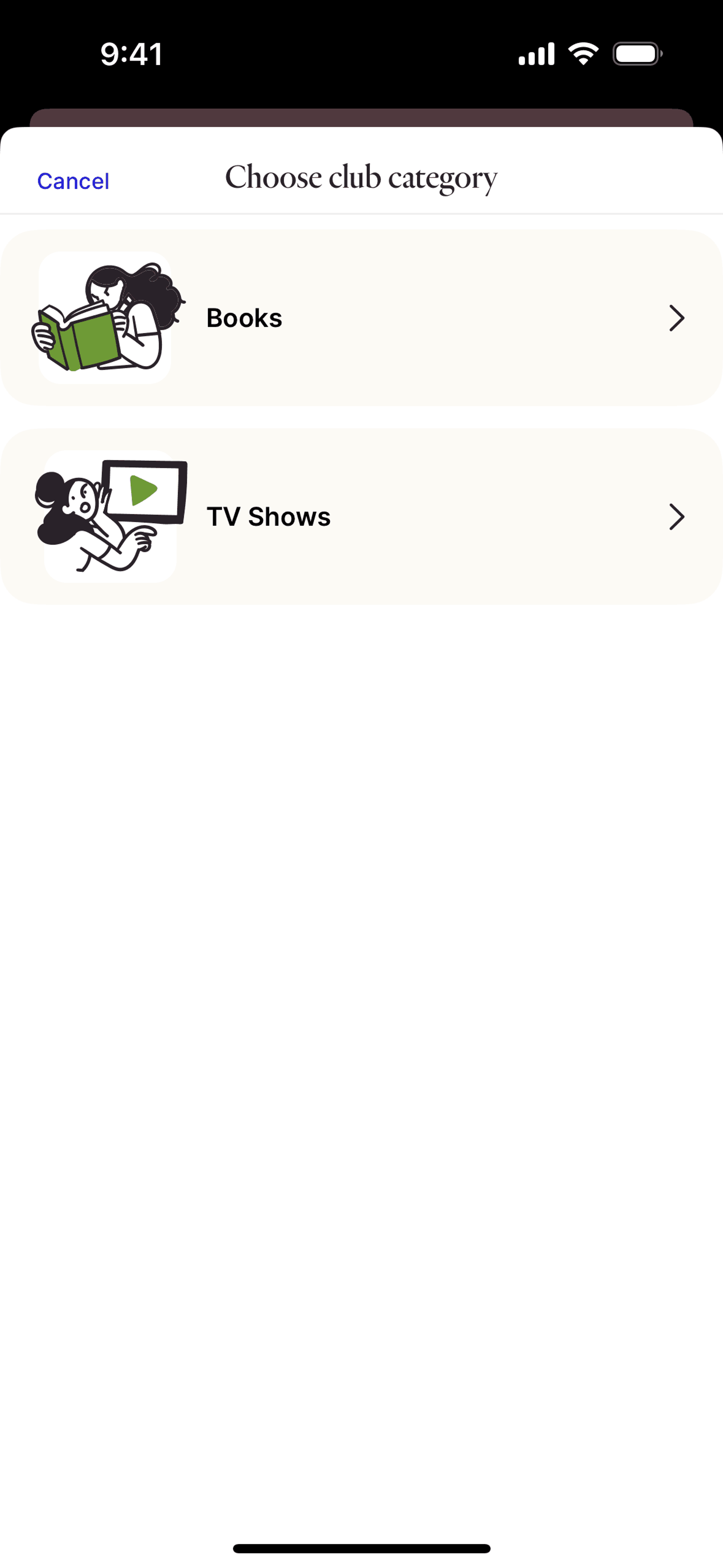 Fable iOS Social Networking interface screenshot 4