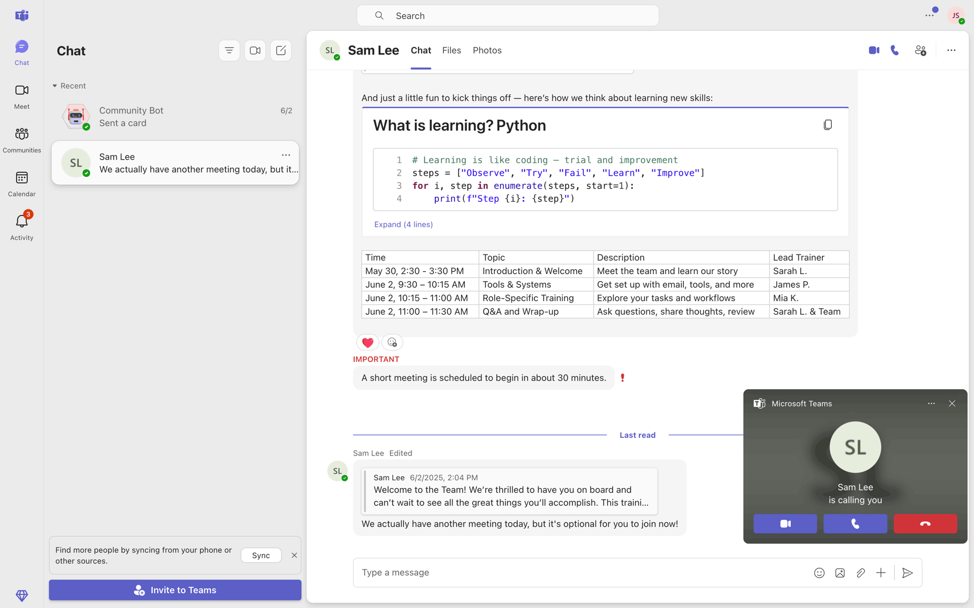 Microsoft Teams Web Business interface screenshot 2