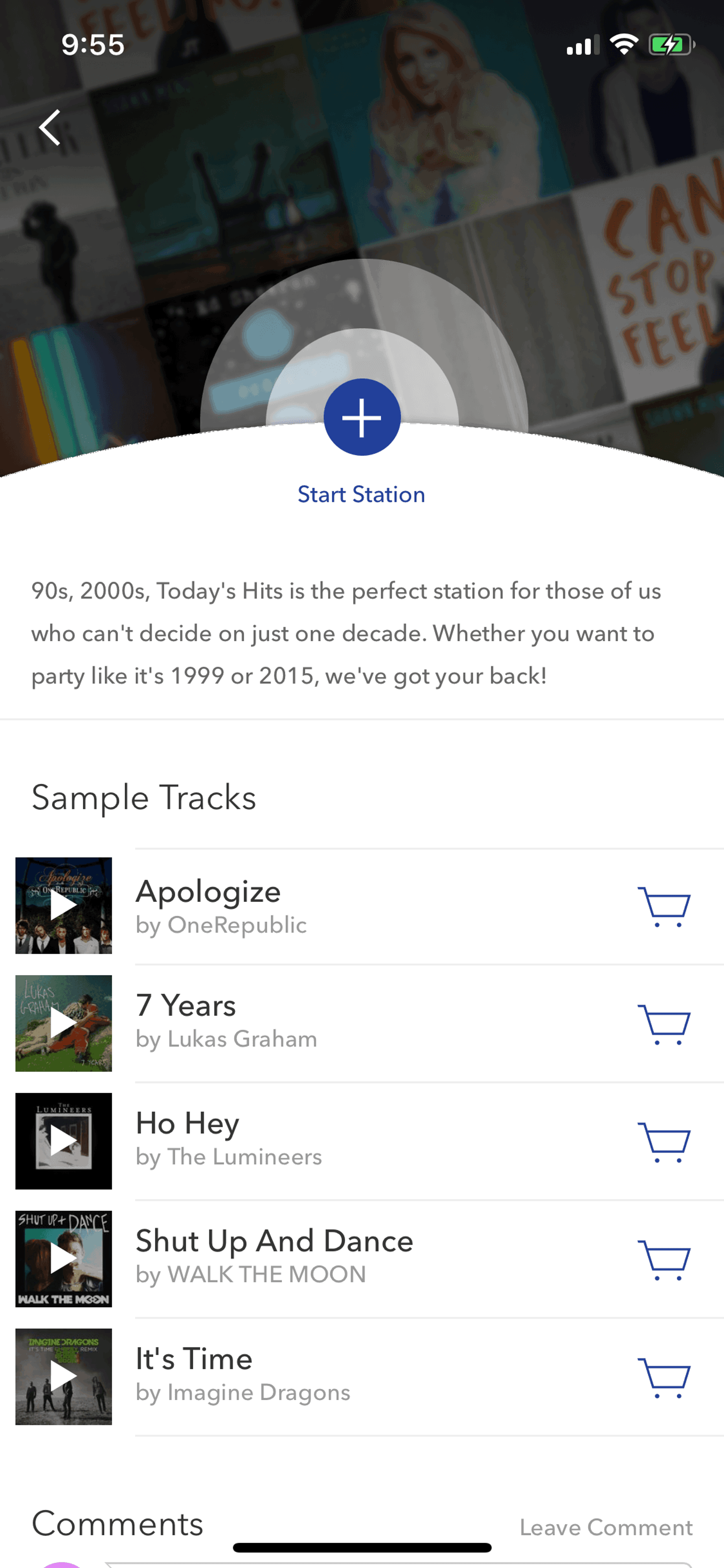 Pandora iOS Music & Audio interface screenshot 12
