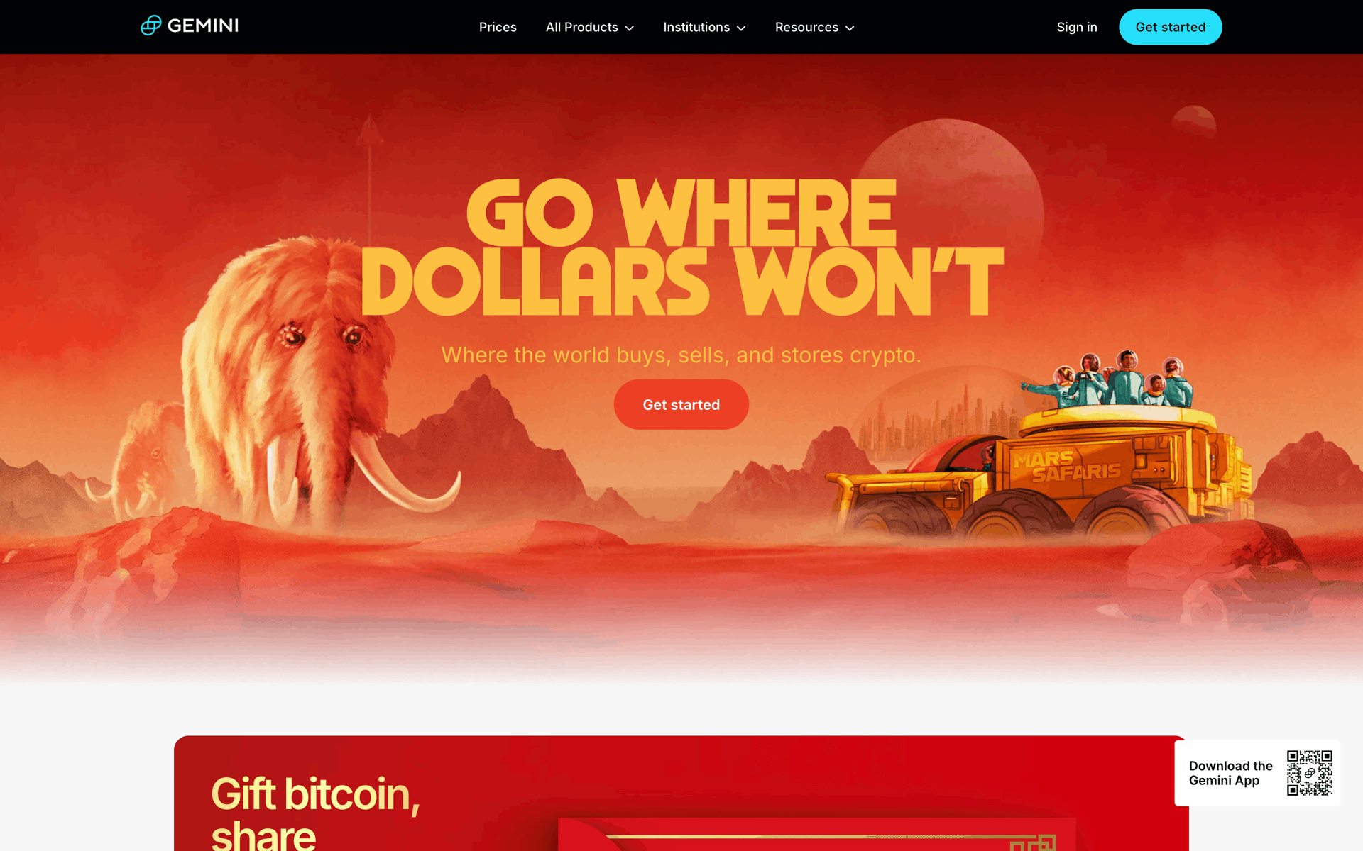 Gemini Web Finance interface screenshot 1