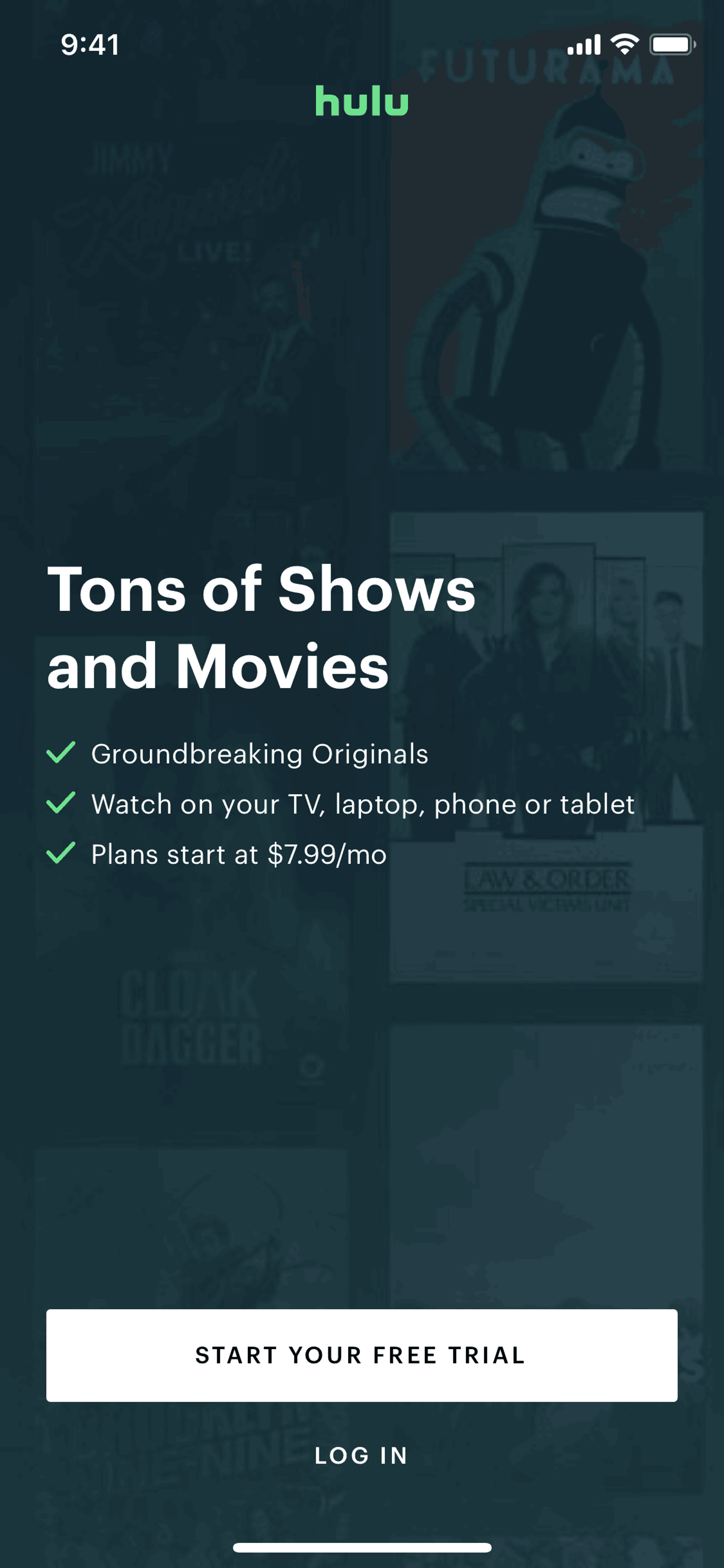 Hulu iOS Entertainment interface screenshot 6