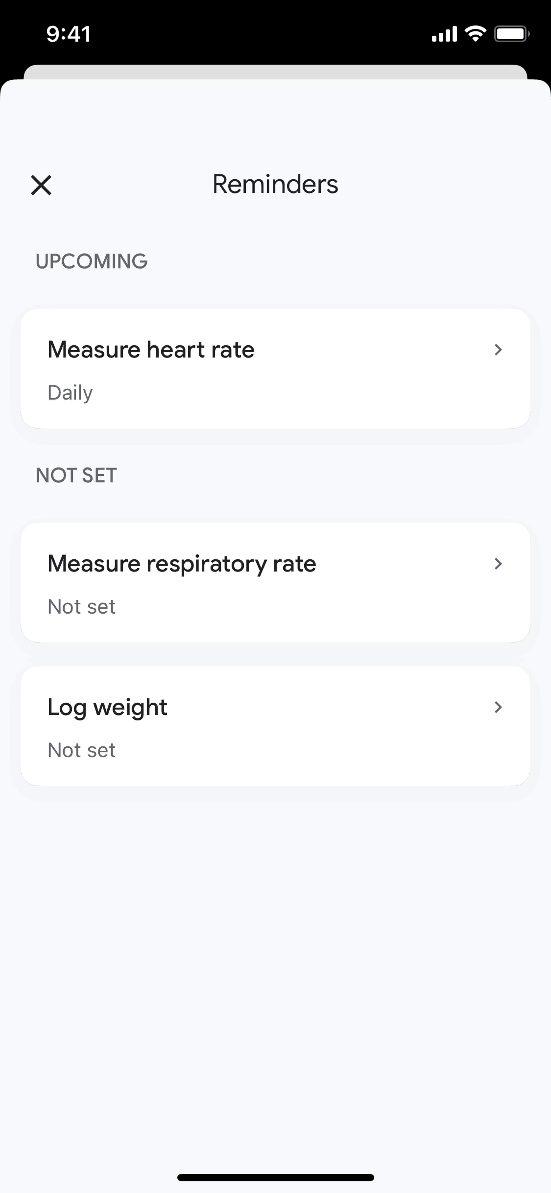 Google Fit iOS Health & Fitness interface screenshot 22