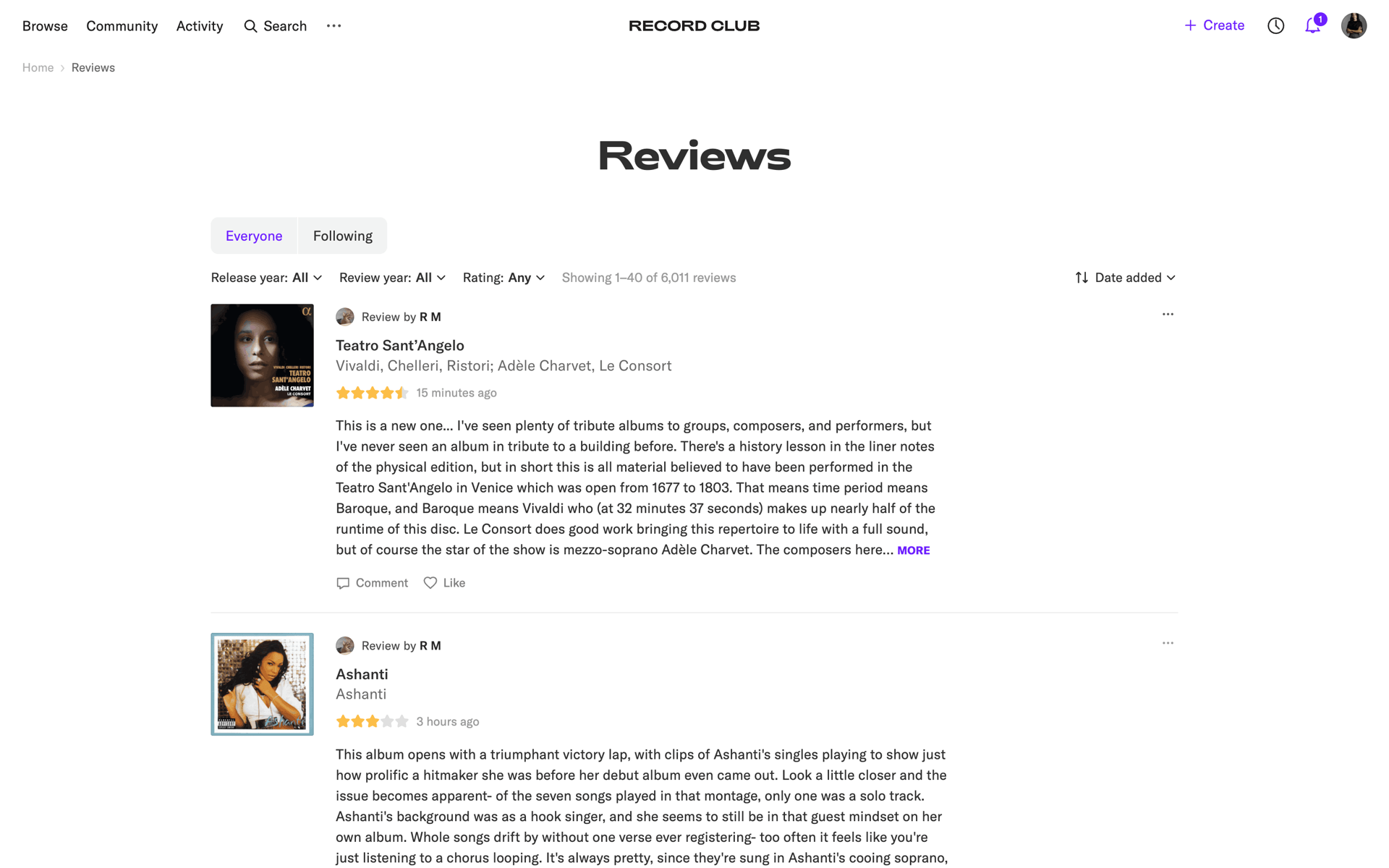 Record Club Web Music & Audio interface screenshot 22