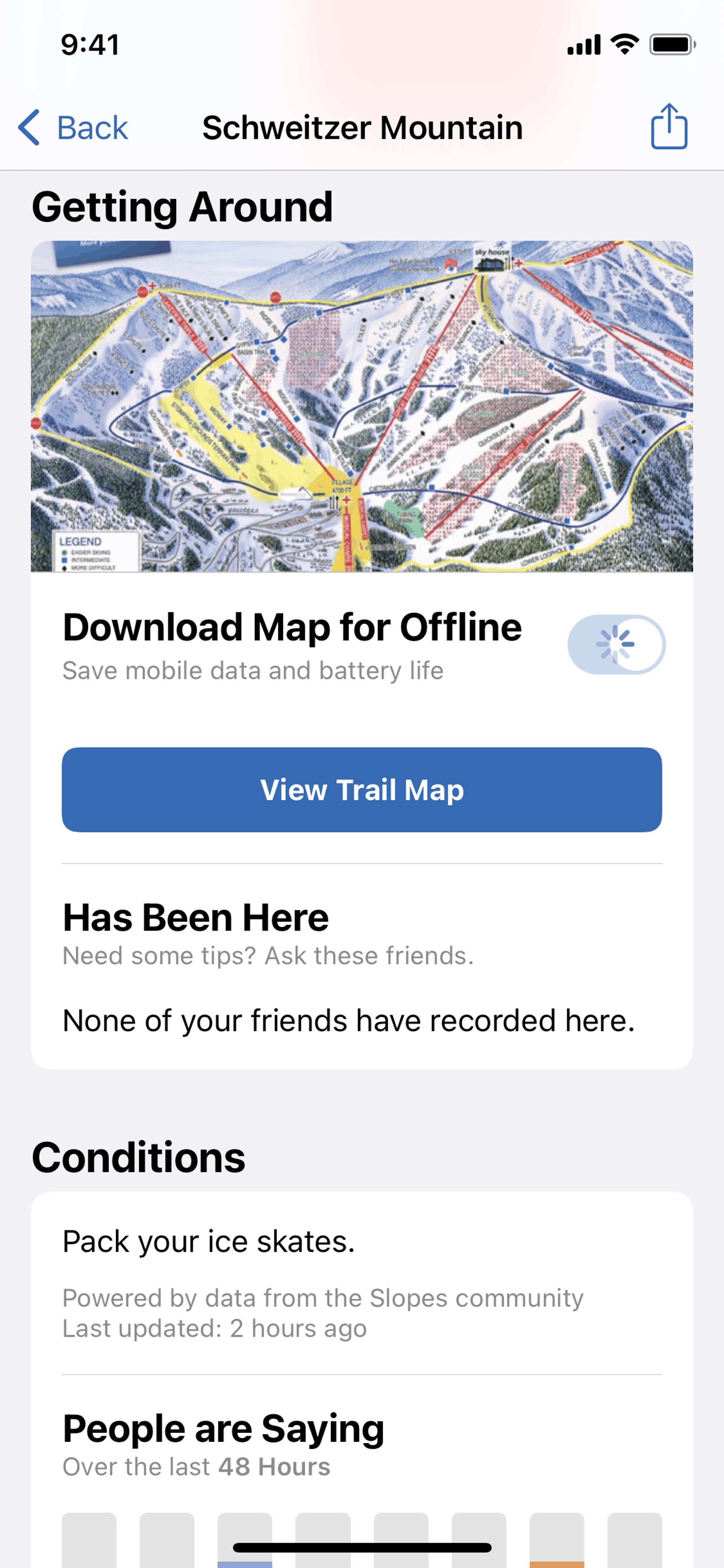 Slopes iOS Sports interface screenshot 18