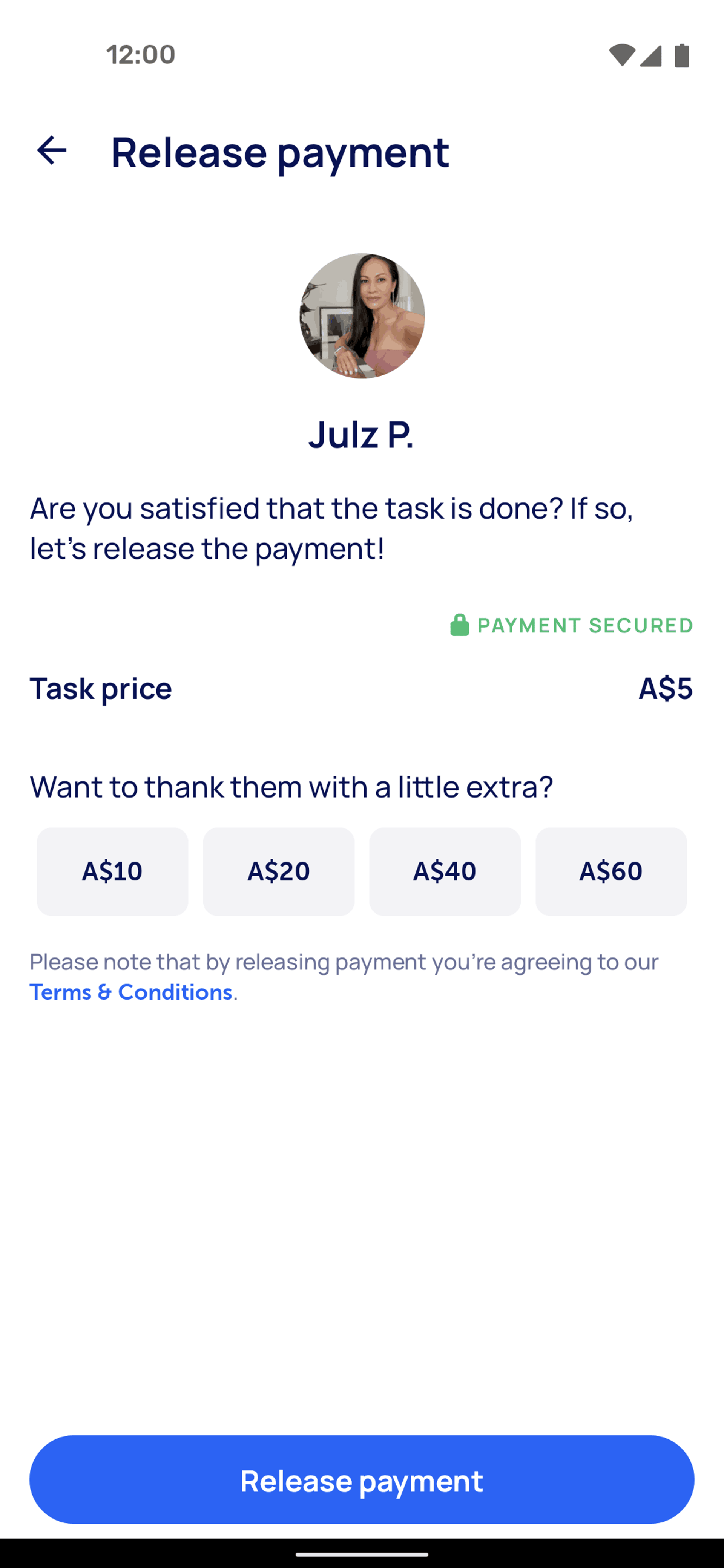 Airtasker Android Business interface screenshot 19