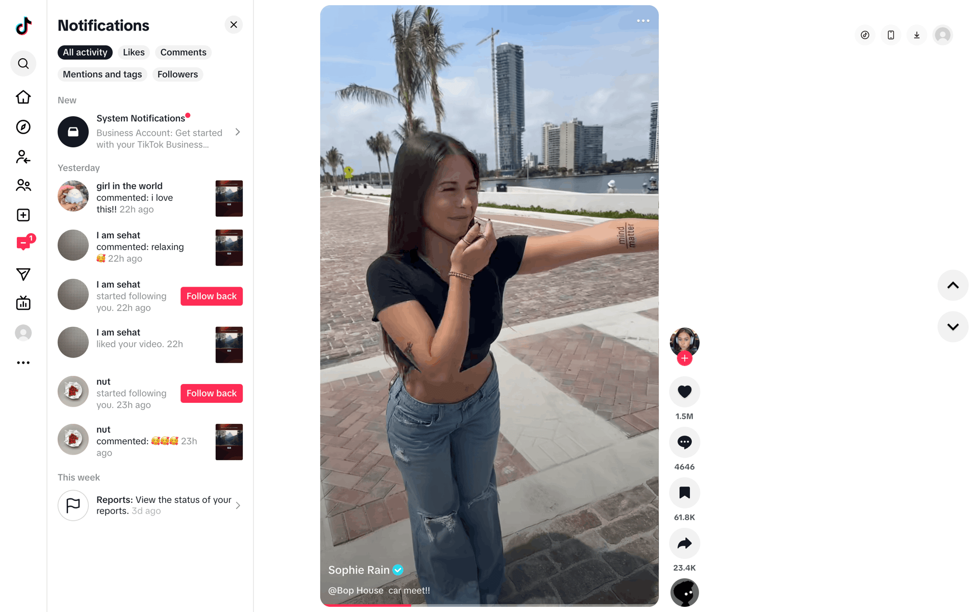 TikTok Web Social Networking interface screenshot 19