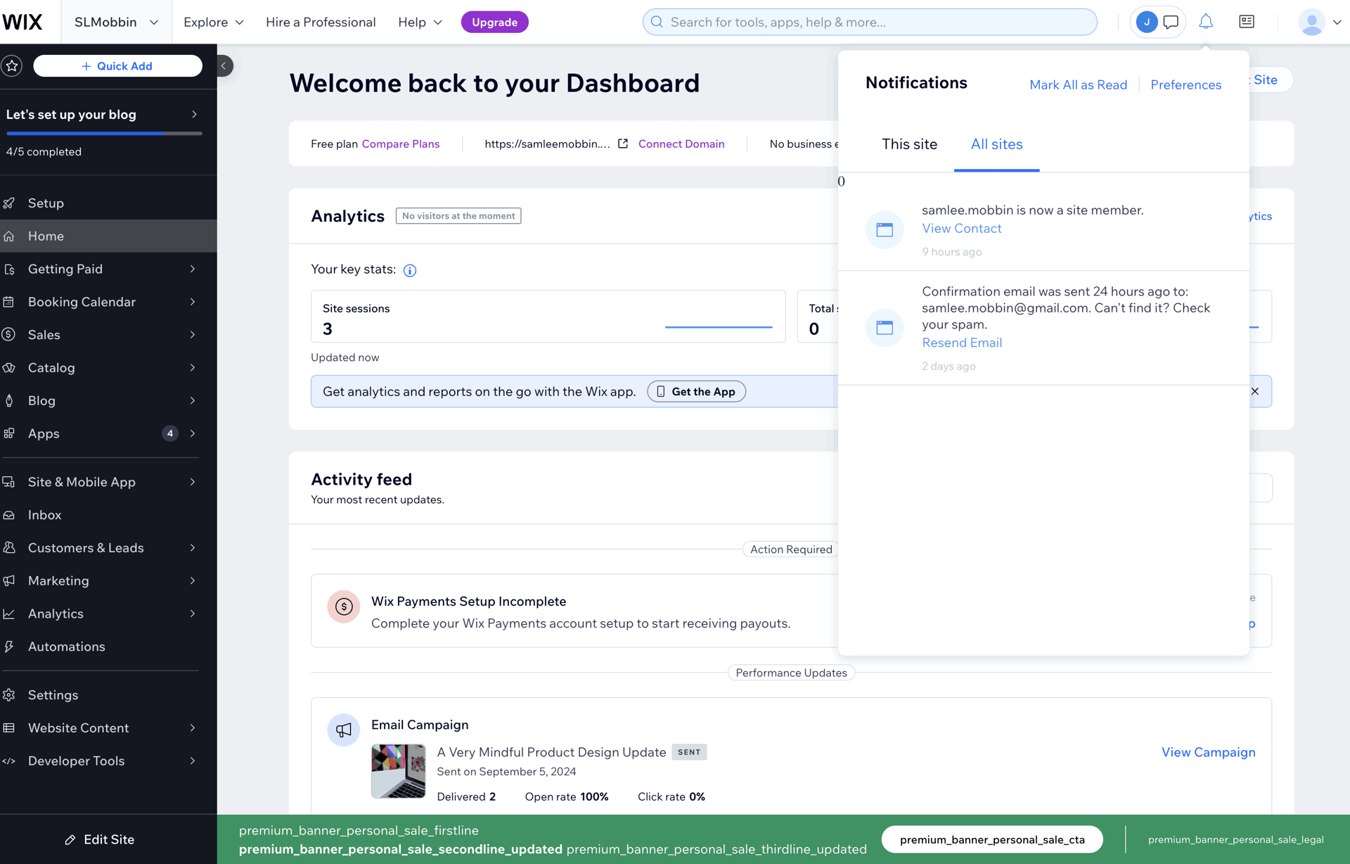 Wix Web Business interface screenshot 15