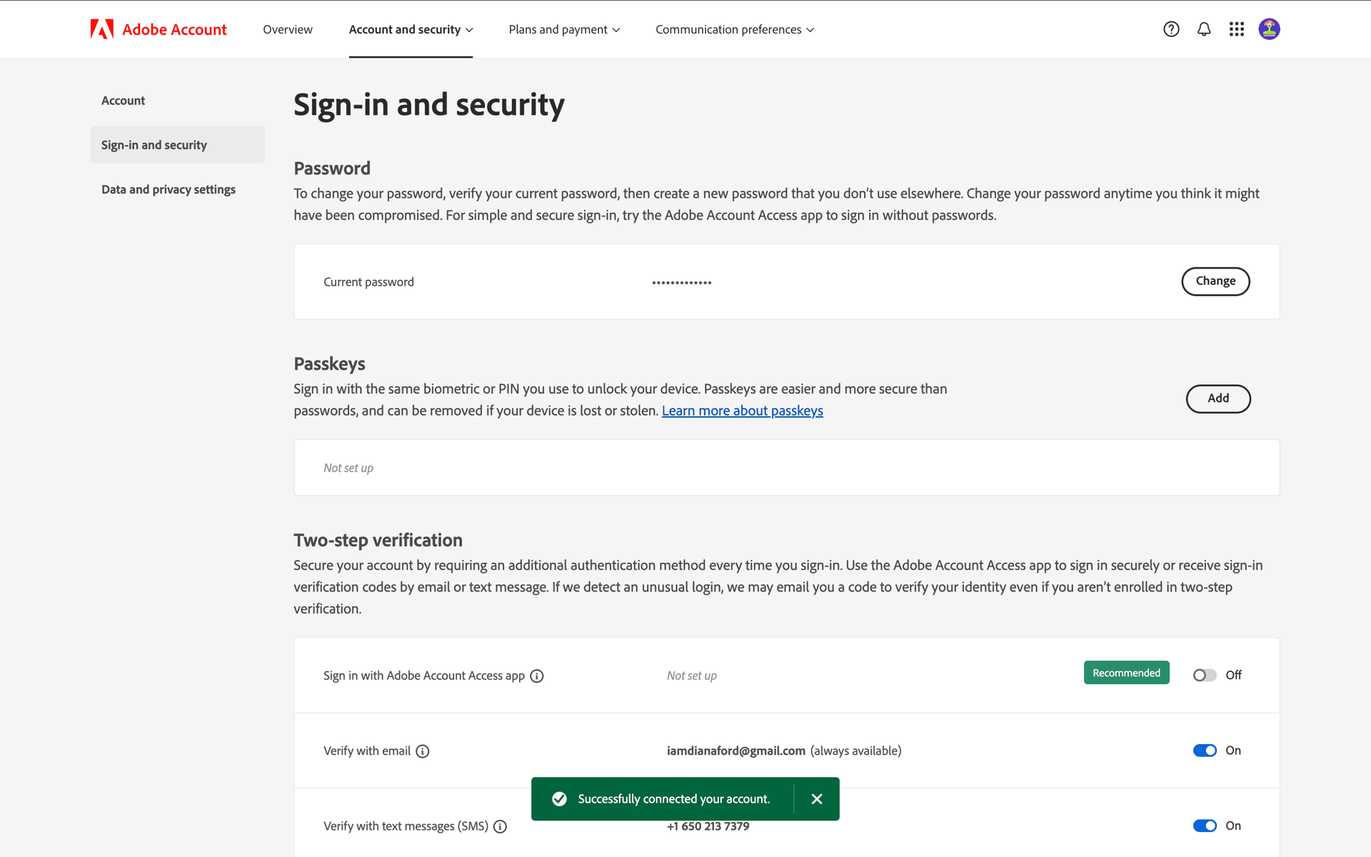 Adobe Web Business interface screenshot 17